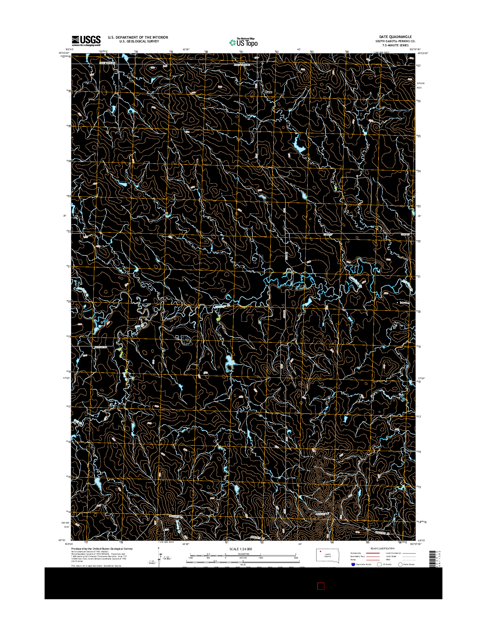 USGS US TOPO 7.5-MINUTE MAP FOR DATE, SD 2015