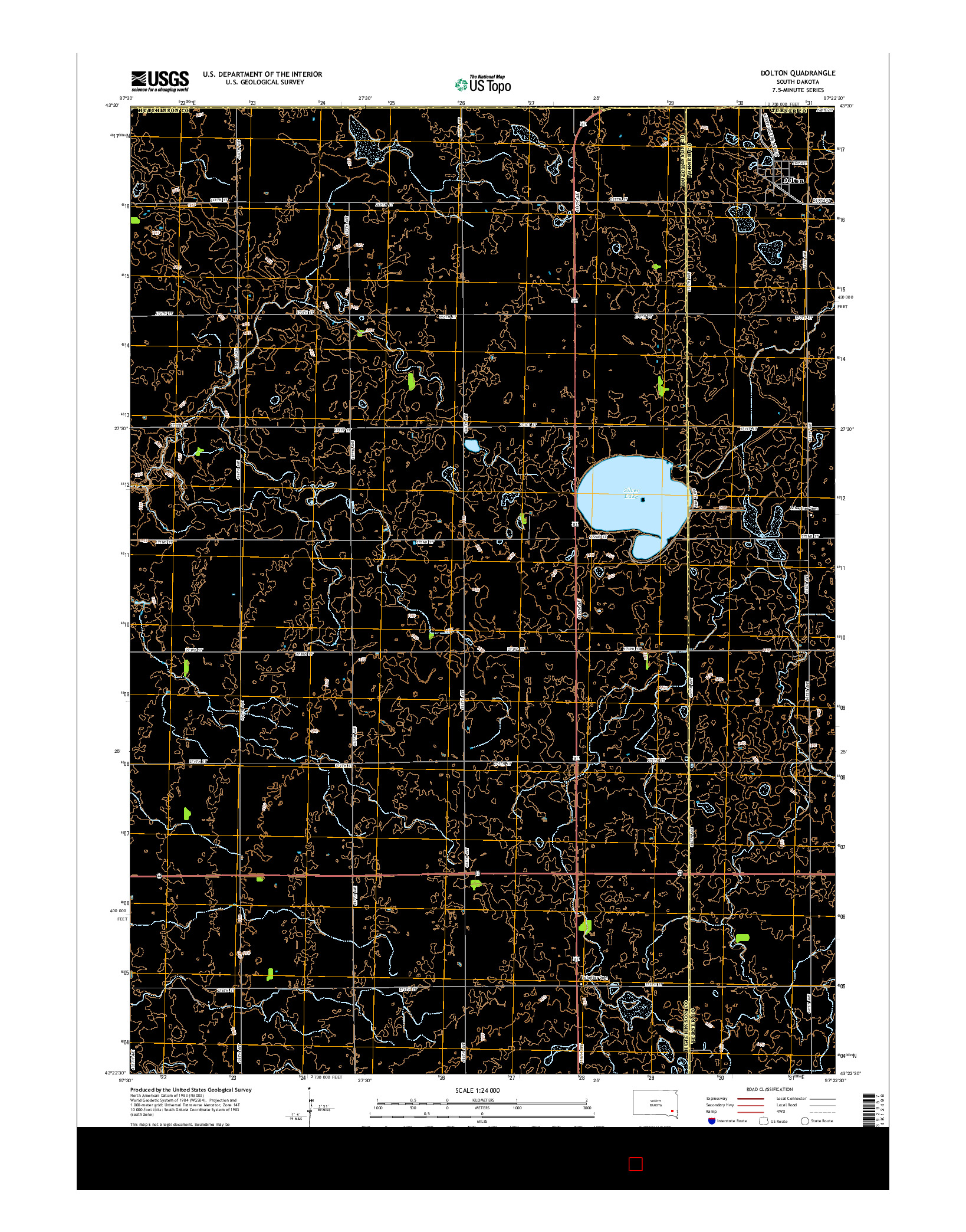 USGS US TOPO 7.5-MINUTE MAP FOR DOLTON, SD 2015