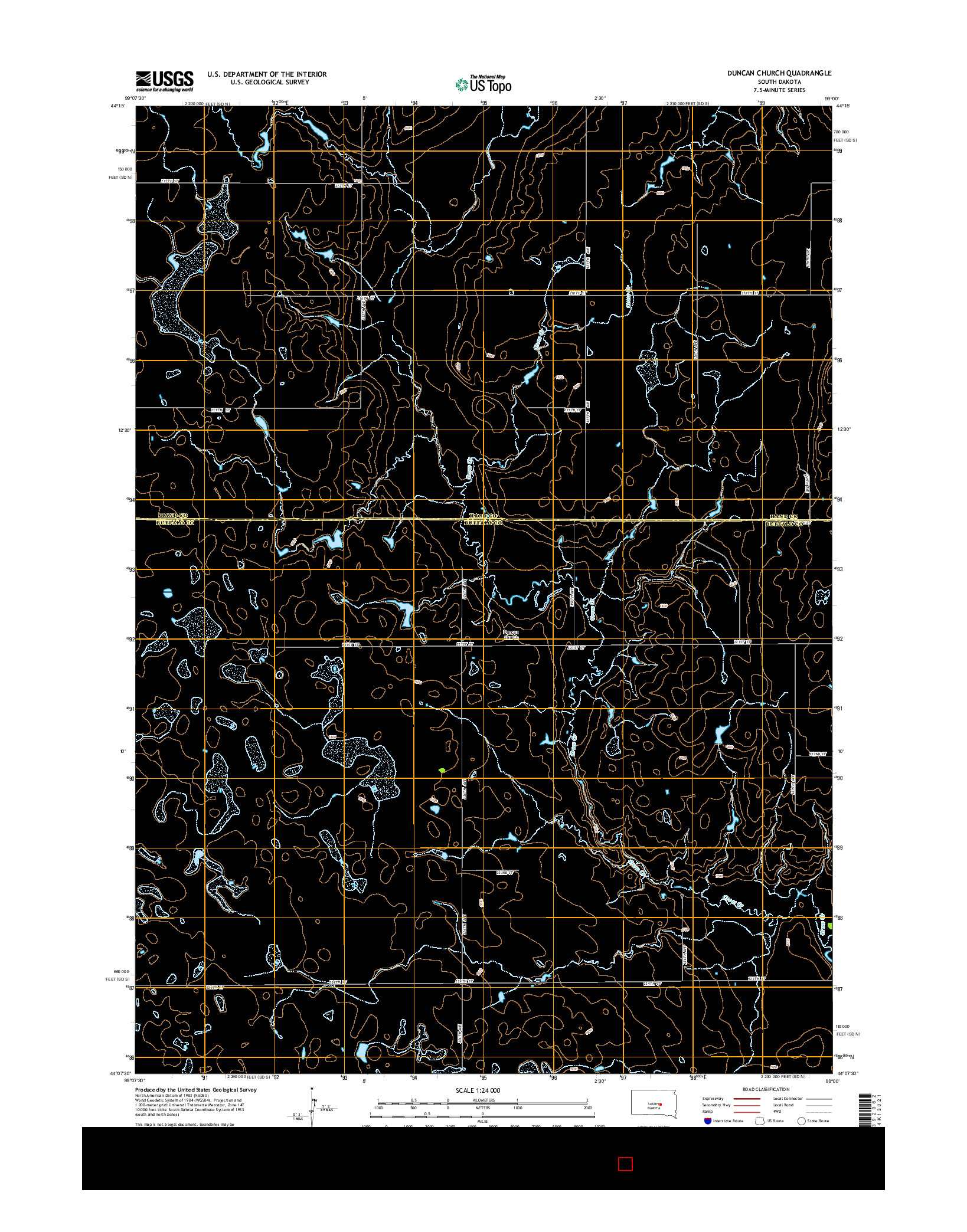 USGS US TOPO 7.5-MINUTE MAP FOR DUNCAN CHURCH, SD 2015