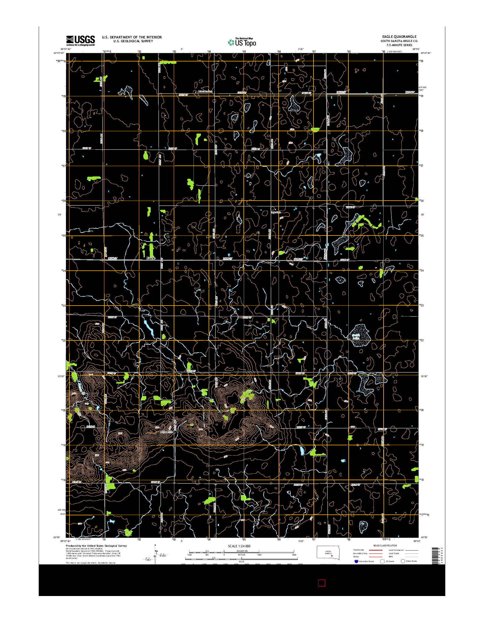 USGS US TOPO 7.5-MINUTE MAP FOR EAGLE, SD 2015