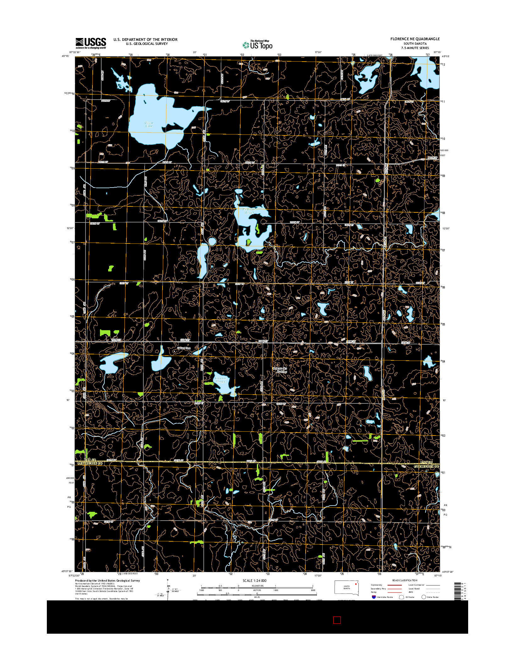 USGS US TOPO 7.5-MINUTE MAP FOR FLORENCE NE, SD 2015