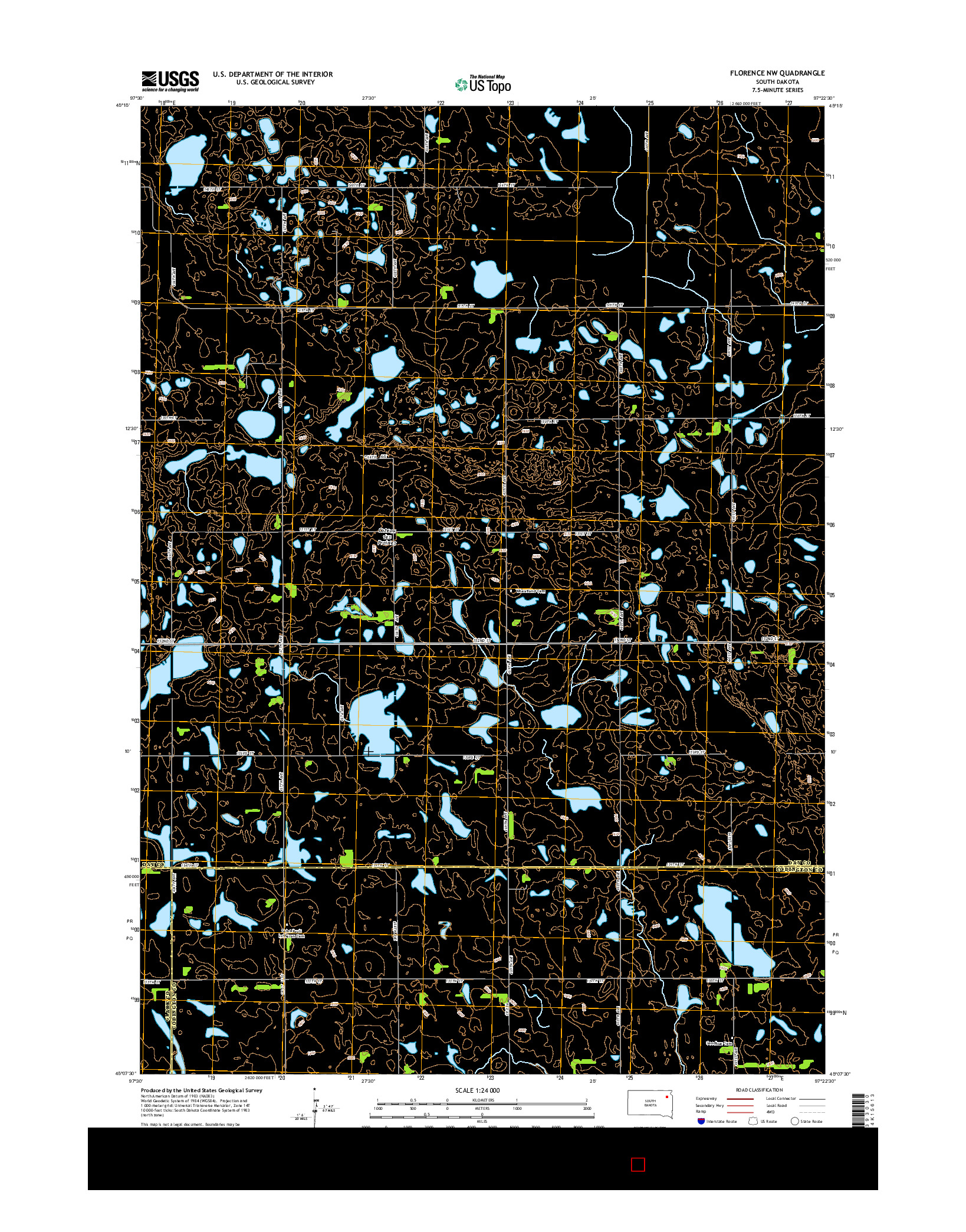 USGS US TOPO 7.5-MINUTE MAP FOR FLORENCE NW, SD 2015