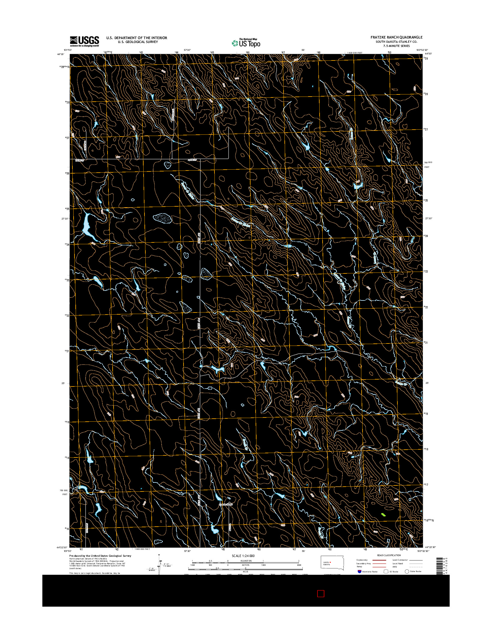 USGS US TOPO 7.5-MINUTE MAP FOR FRATZKE RANCH, SD 2015