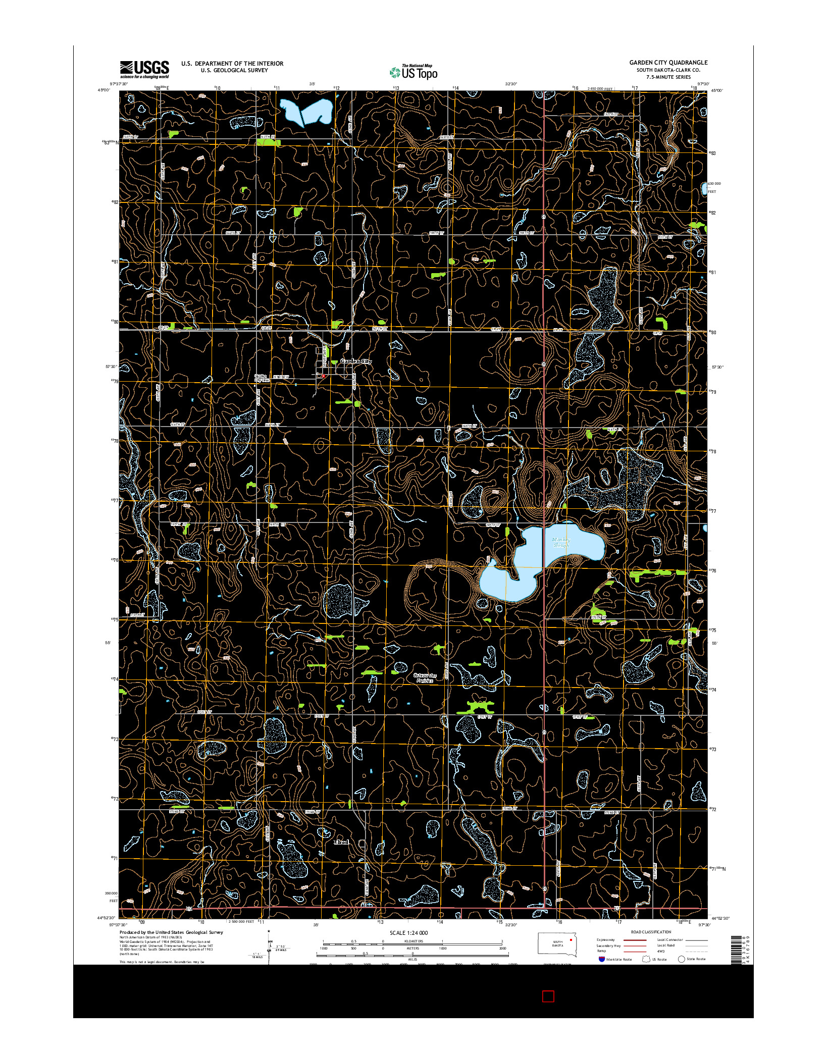 USGS US TOPO 7.5-MINUTE MAP FOR GARDEN CITY, SD 2015