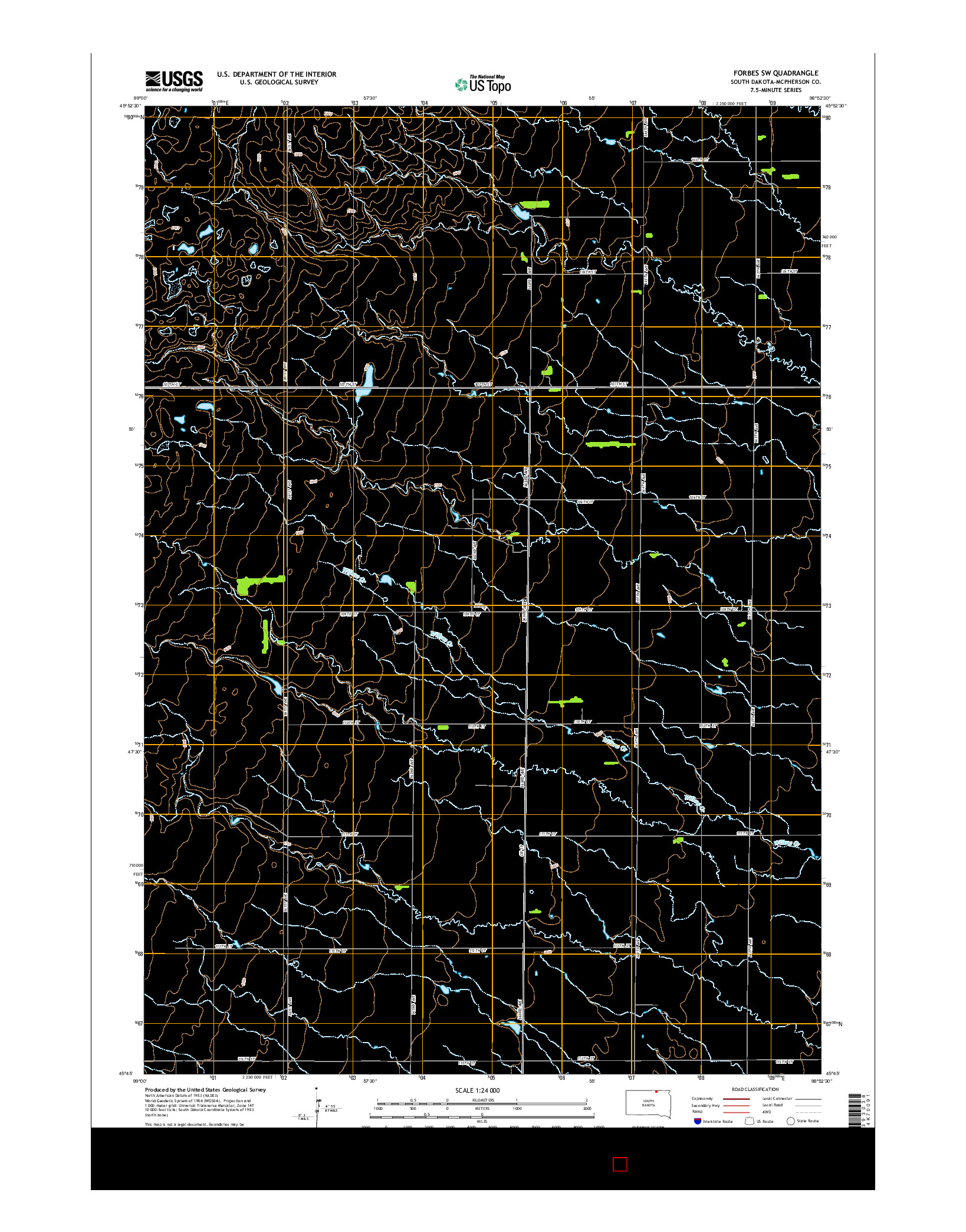USGS US TOPO 7.5-MINUTE MAP FOR FORBES SW, SD 2015