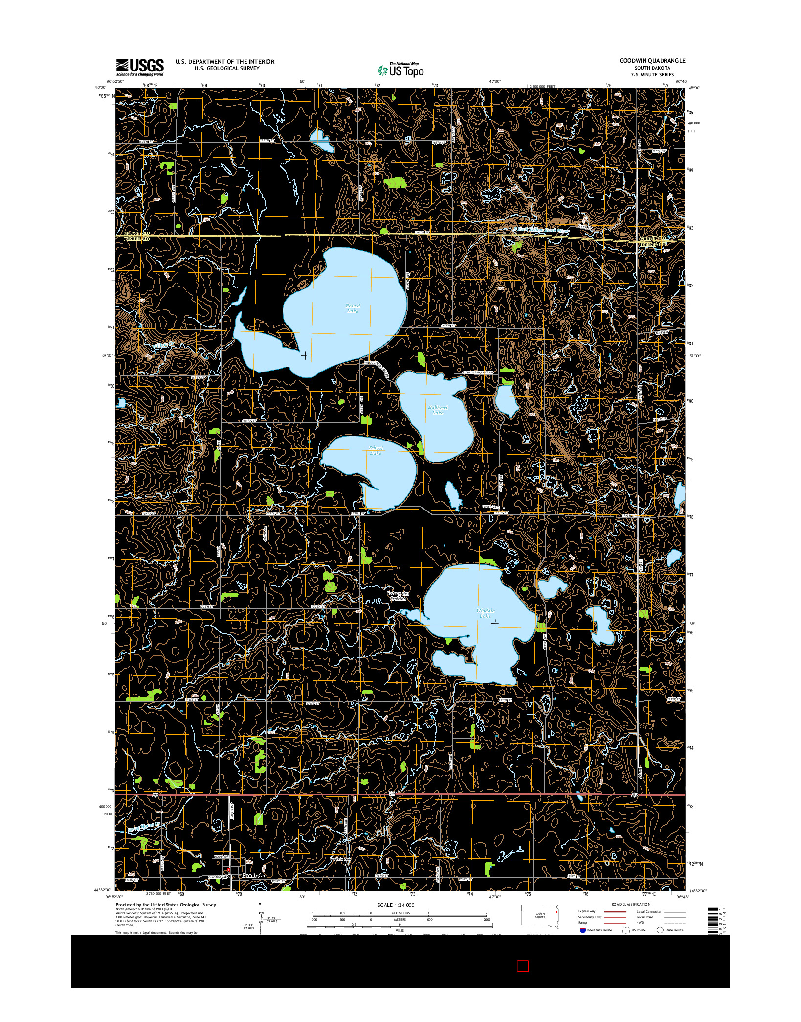 USGS US TOPO 7.5-MINUTE MAP FOR GOODWIN, SD 2015