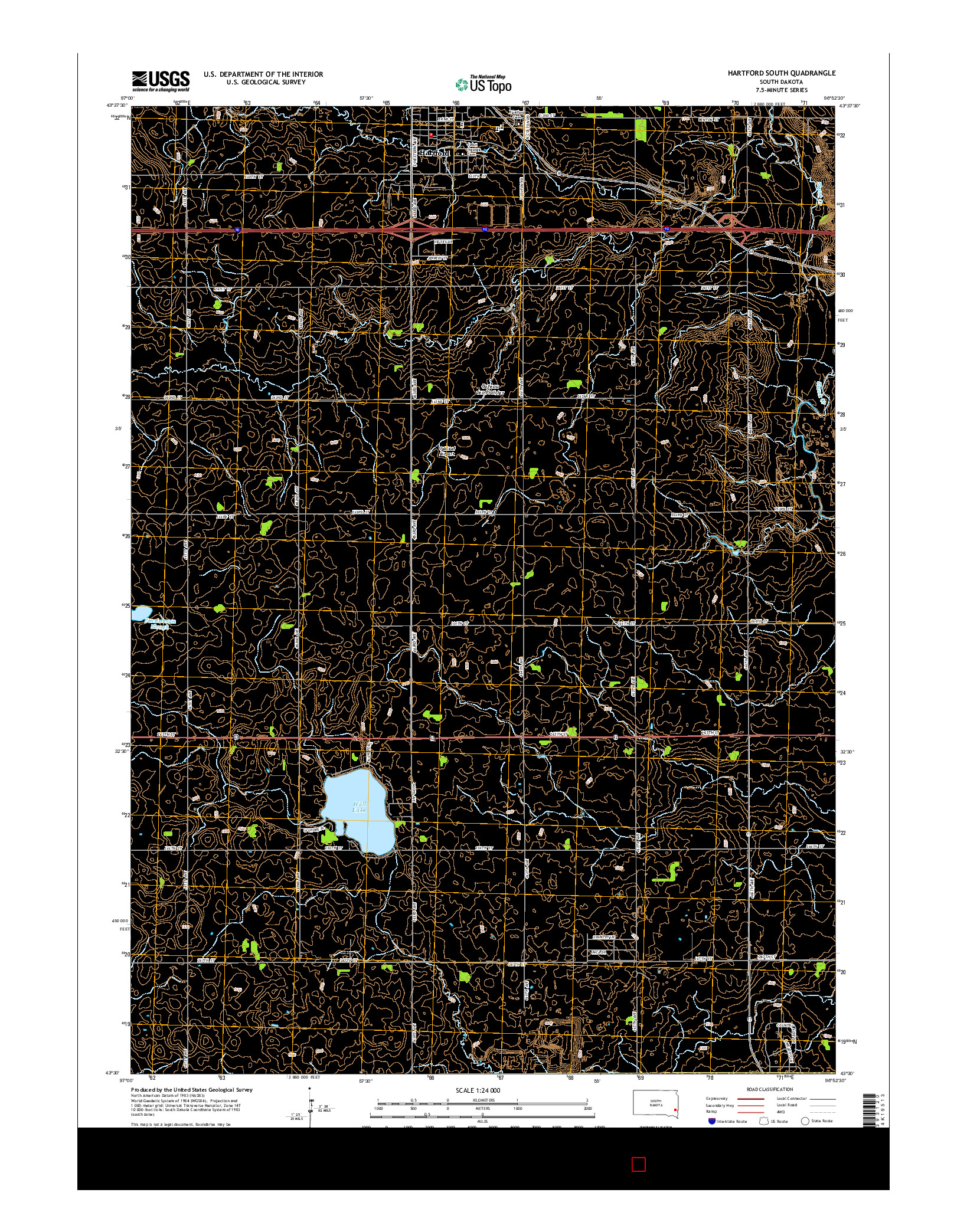 USGS US TOPO 7.5-MINUTE MAP FOR HARTFORD SOUTH, SD 2015
