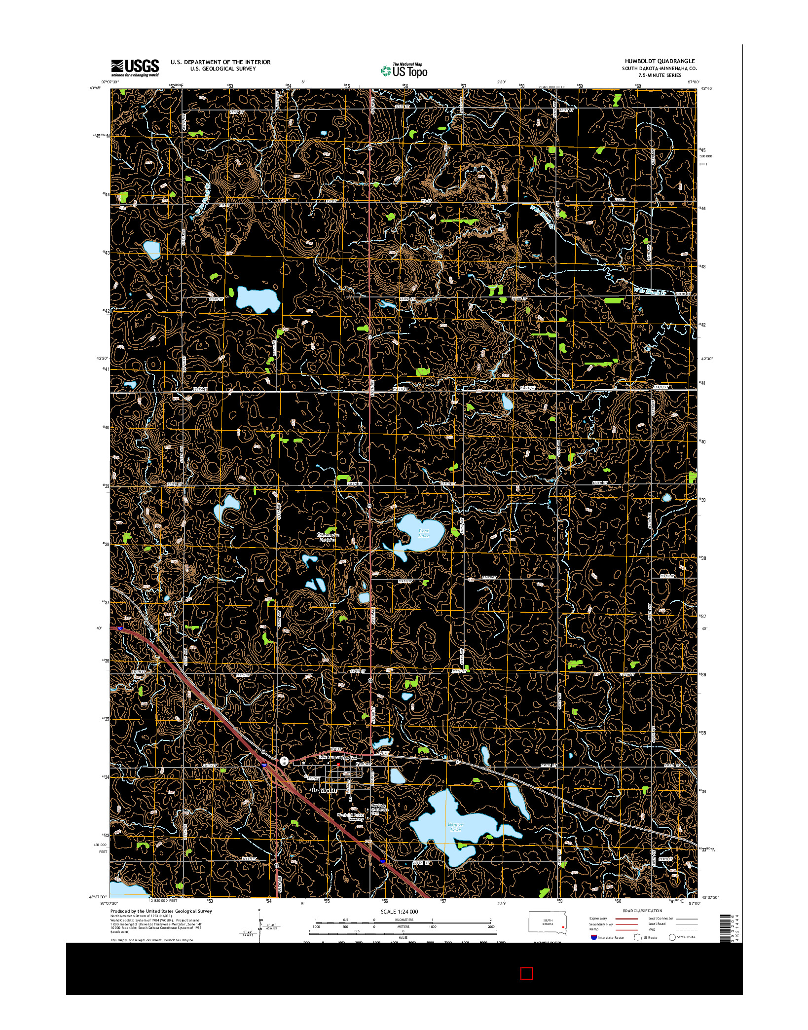 USGS US TOPO 7.5-MINUTE MAP FOR HUMBOLDT, SD 2015