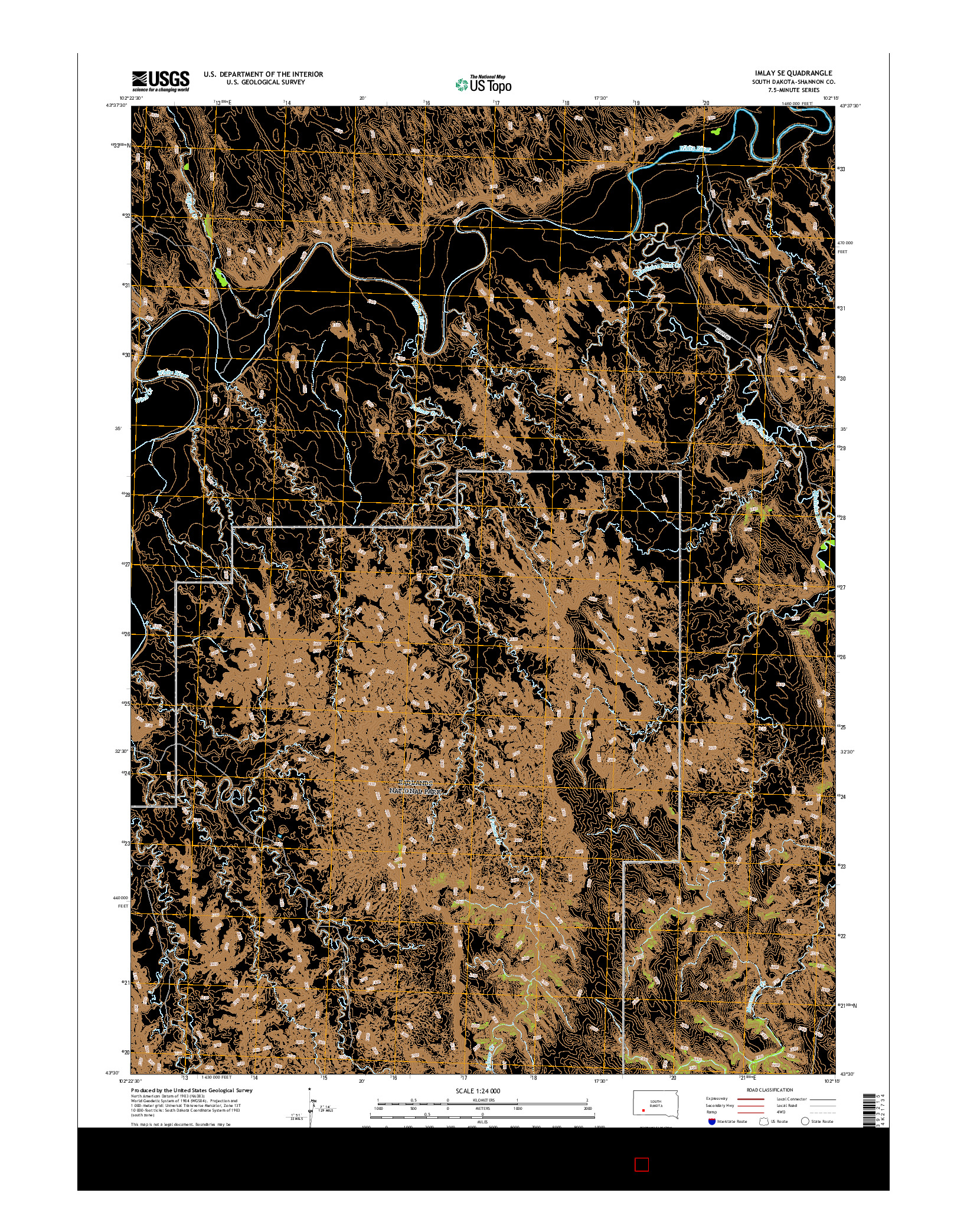 USGS US TOPO 7.5-MINUTE MAP FOR IMLAY SE, SD 2015