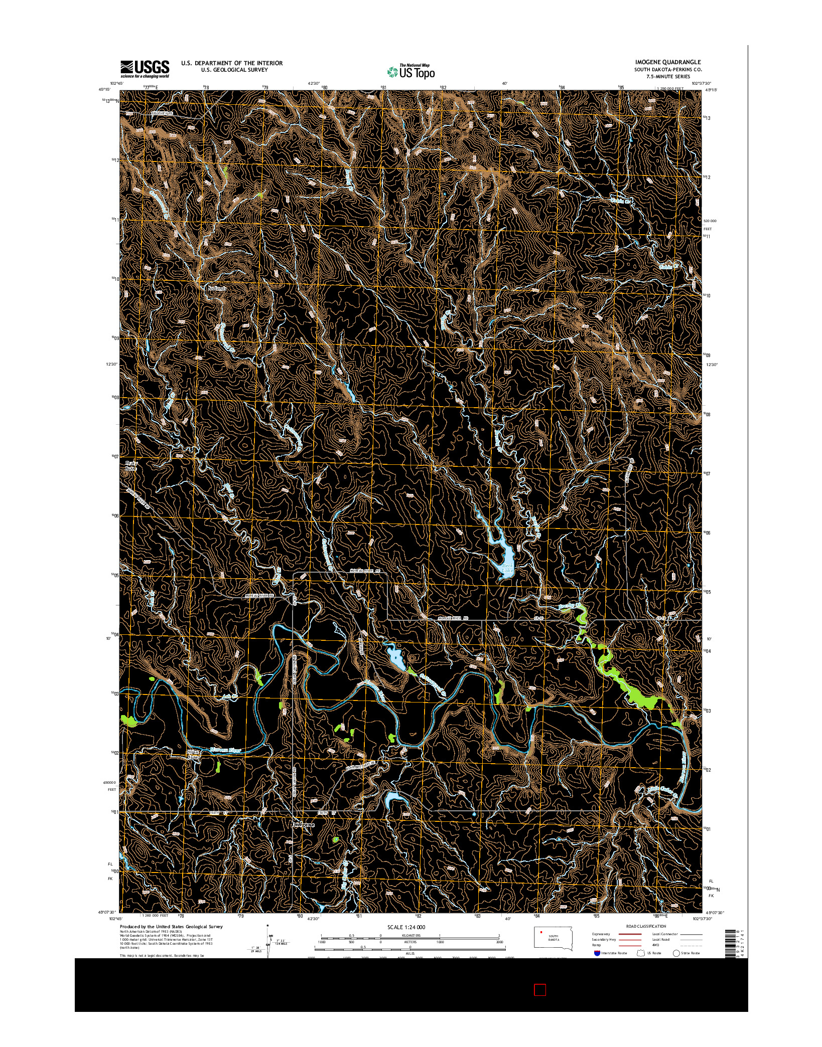 USGS US TOPO 7.5-MINUTE MAP FOR IMOGENE, SD 2015