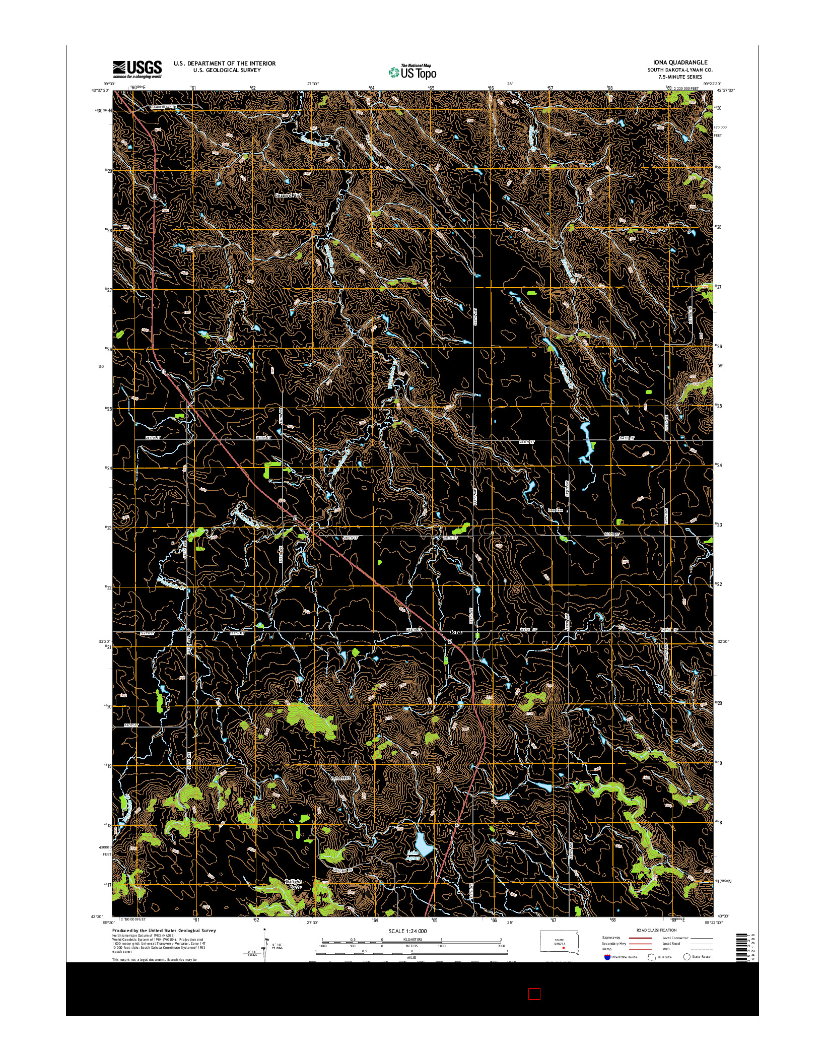 USGS US TOPO 7.5-MINUTE MAP FOR IONA, SD 2015