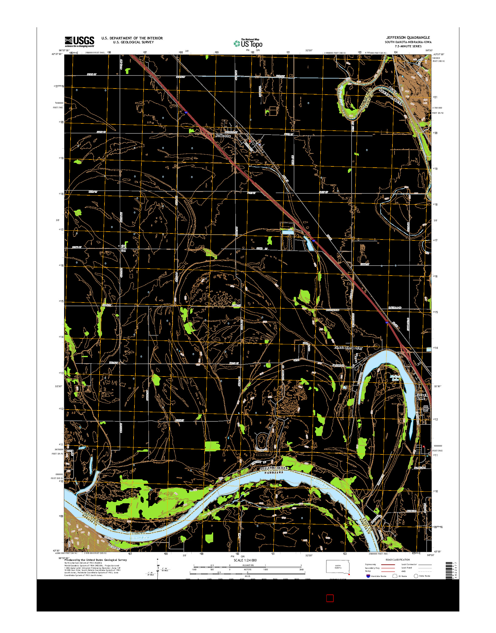 USGS US TOPO 7.5-MINUTE MAP FOR JEFFERSON, SD-NE-IA 2015