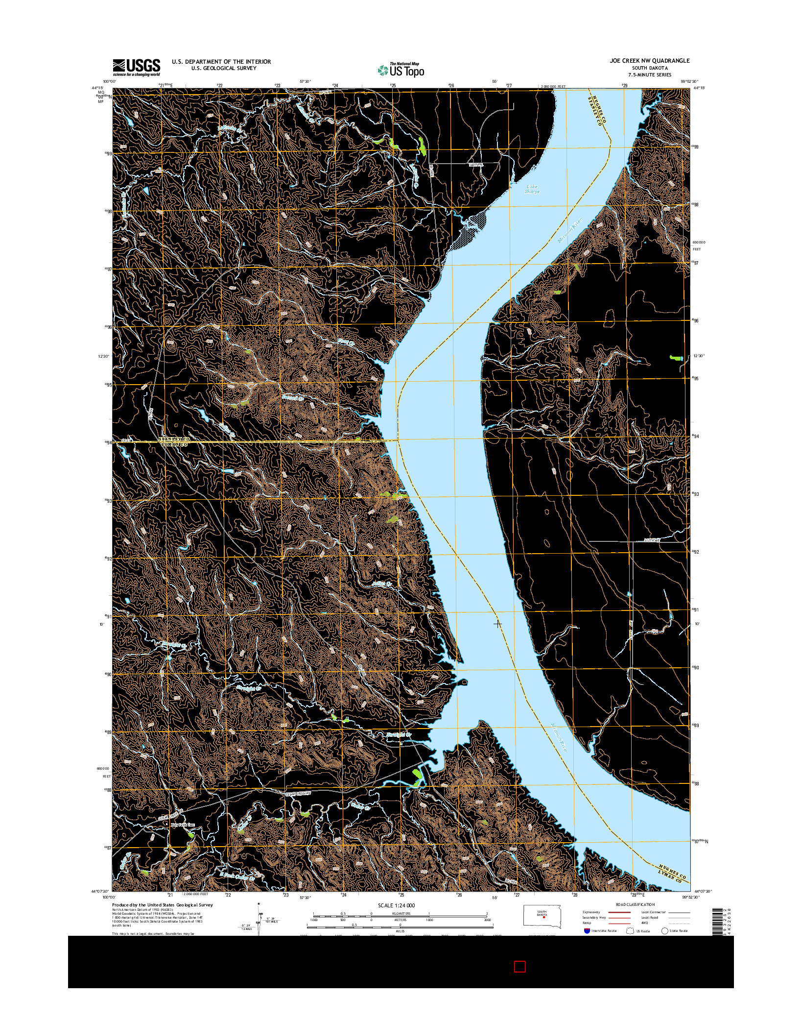 USGS US TOPO 7.5-MINUTE MAP FOR JOE CREEK NW, SD 2015