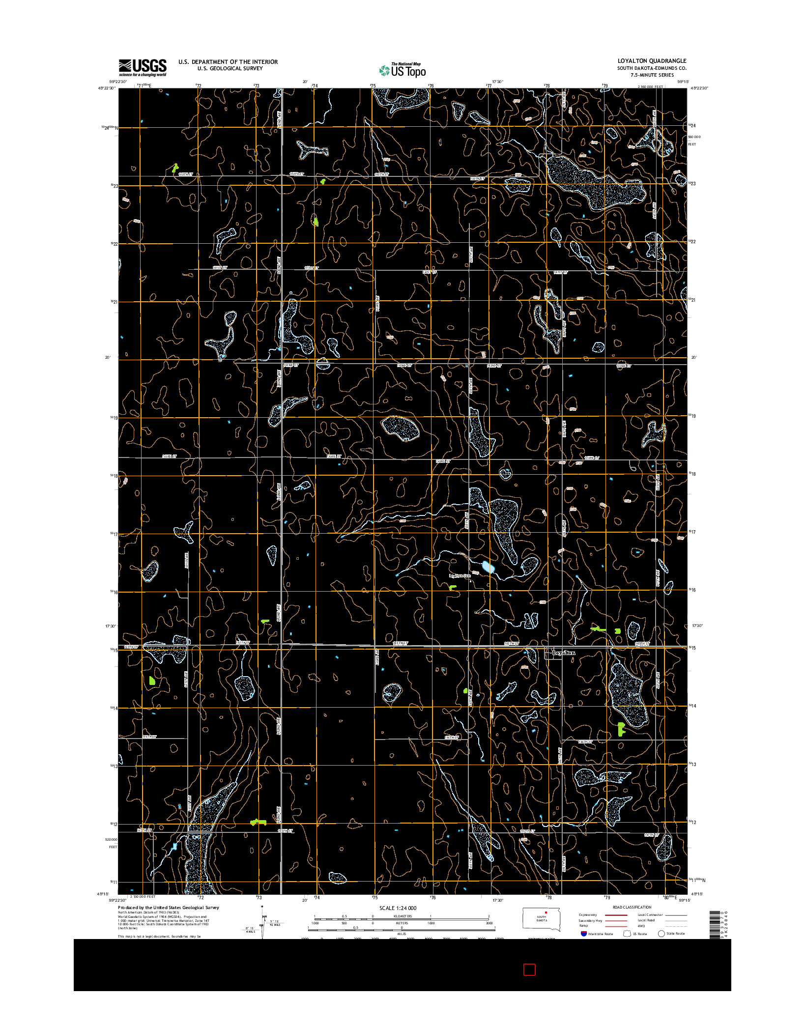 USGS US TOPO 7.5-MINUTE MAP FOR LOYALTON, SD 2015