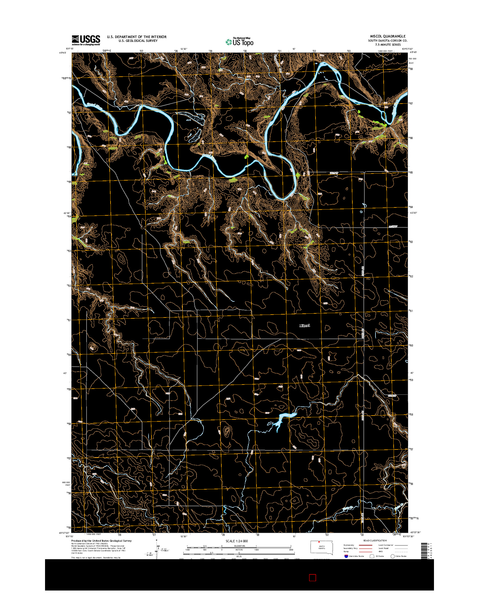 USGS US TOPO 7.5-MINUTE MAP FOR MISCOL, SD 2015