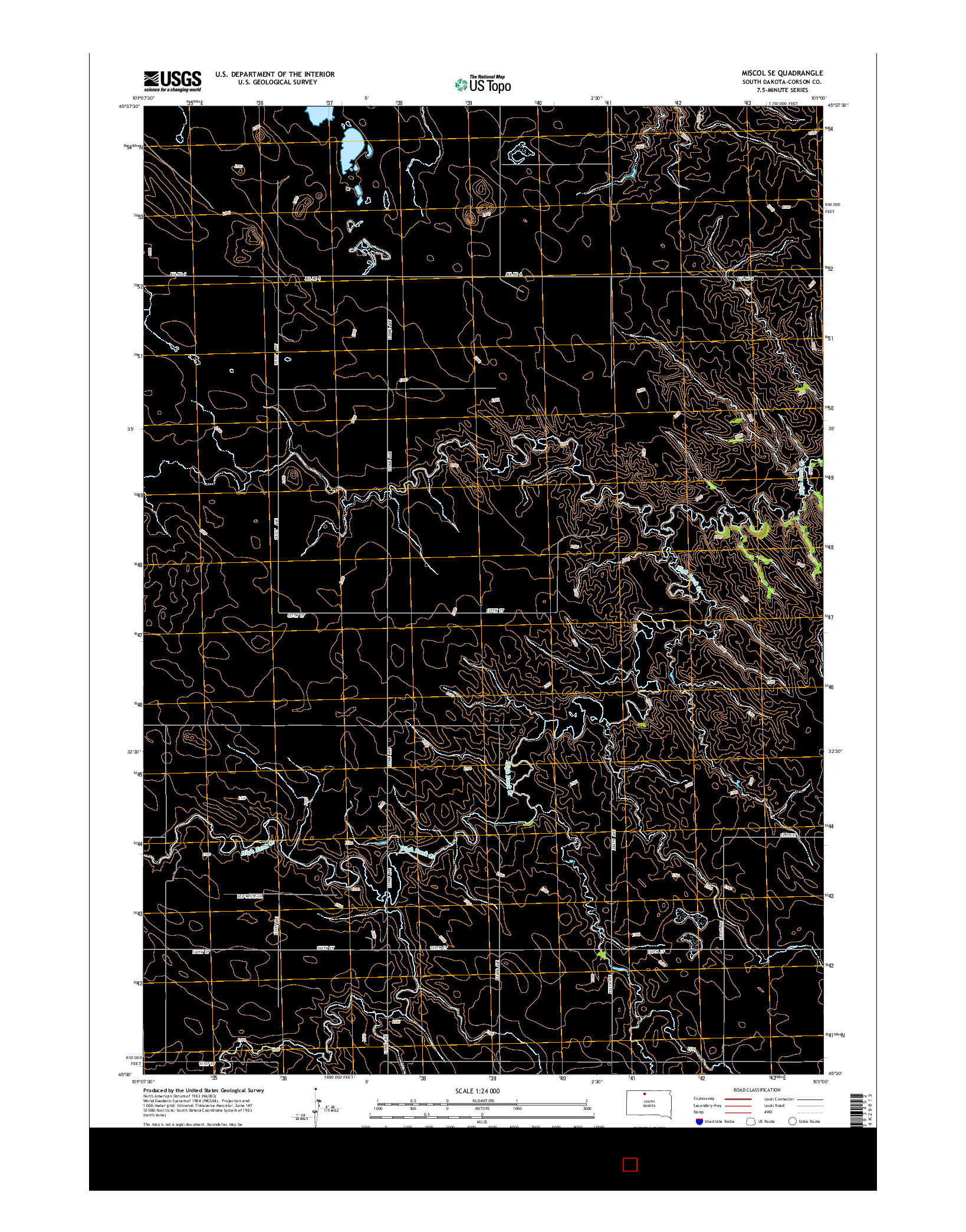 USGS US TOPO 7.5-MINUTE MAP FOR MISCOL SE, SD 2015