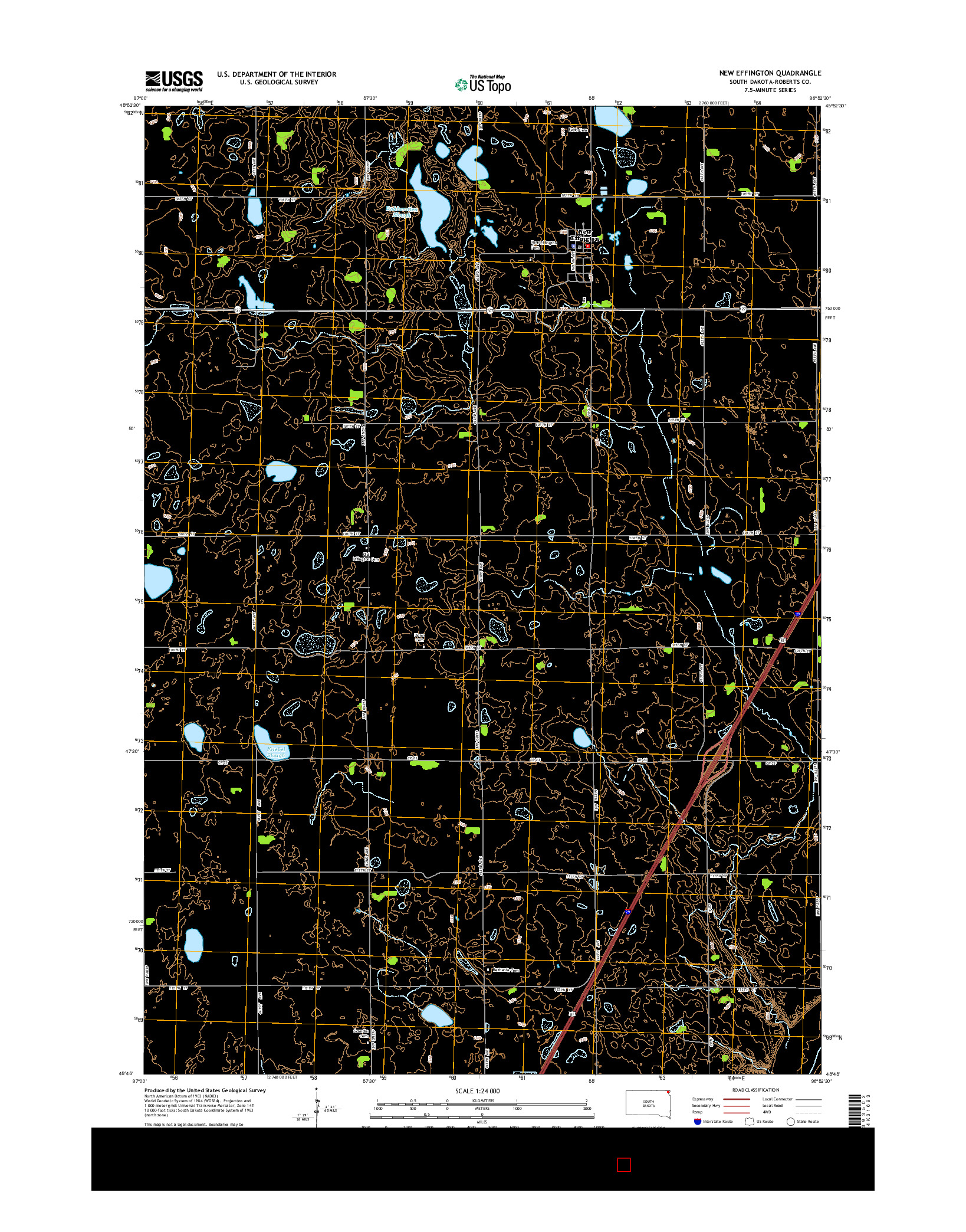 USGS US TOPO 7.5-MINUTE MAP FOR NEW EFFINGTON, SD 2015