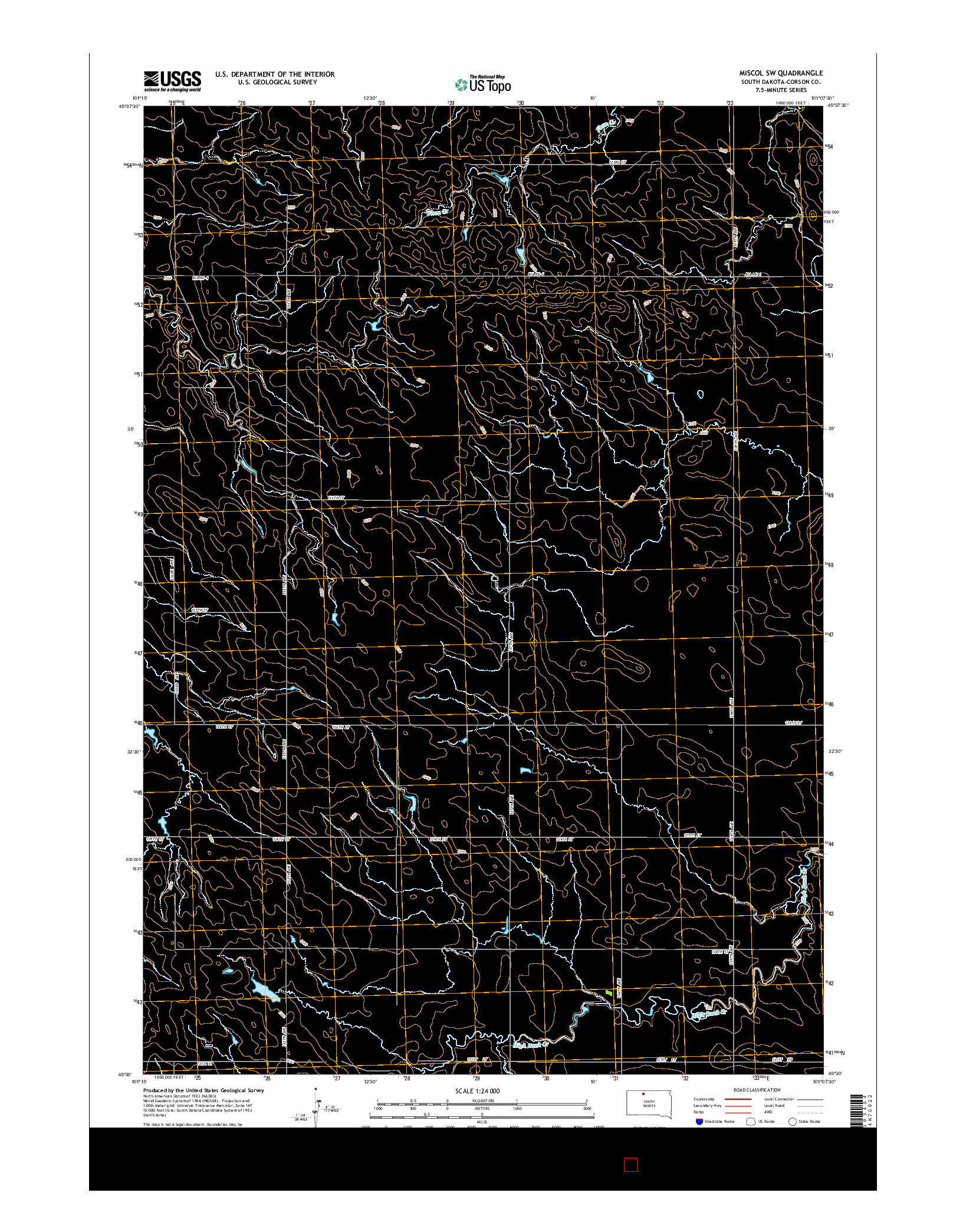 USGS US TOPO 7.5-MINUTE MAP FOR MISCOL SW, SD 2015