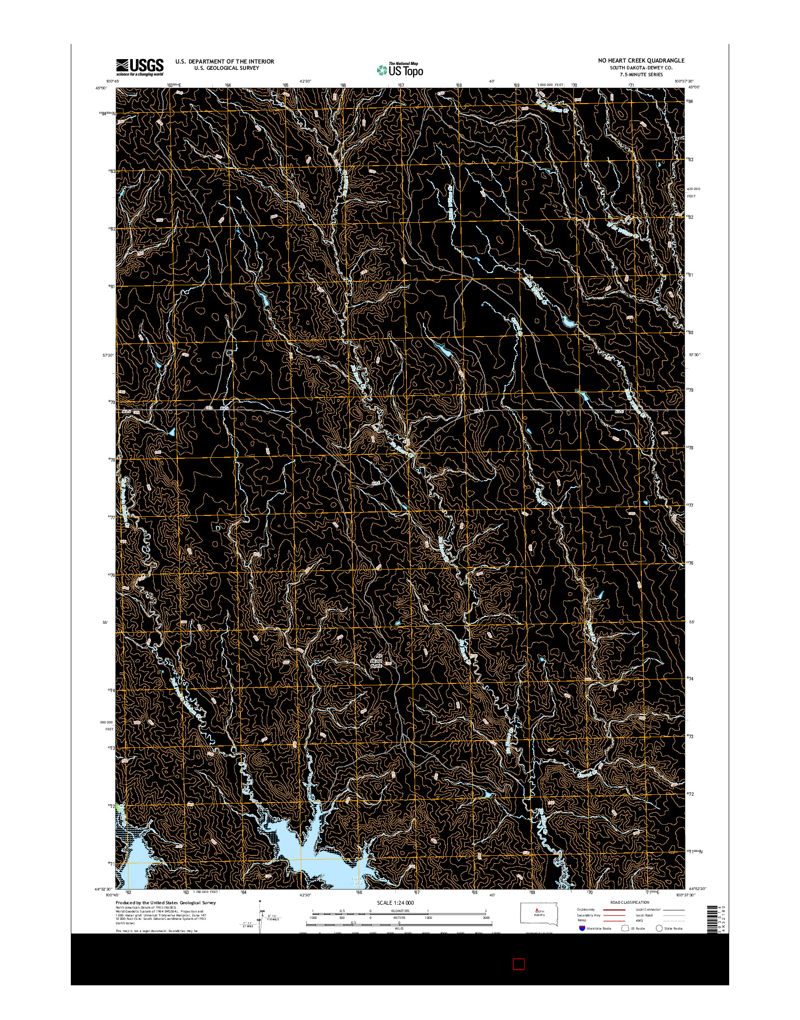 USGS US TOPO 7.5-MINUTE MAP FOR NO HEART CREEK, SD 2015