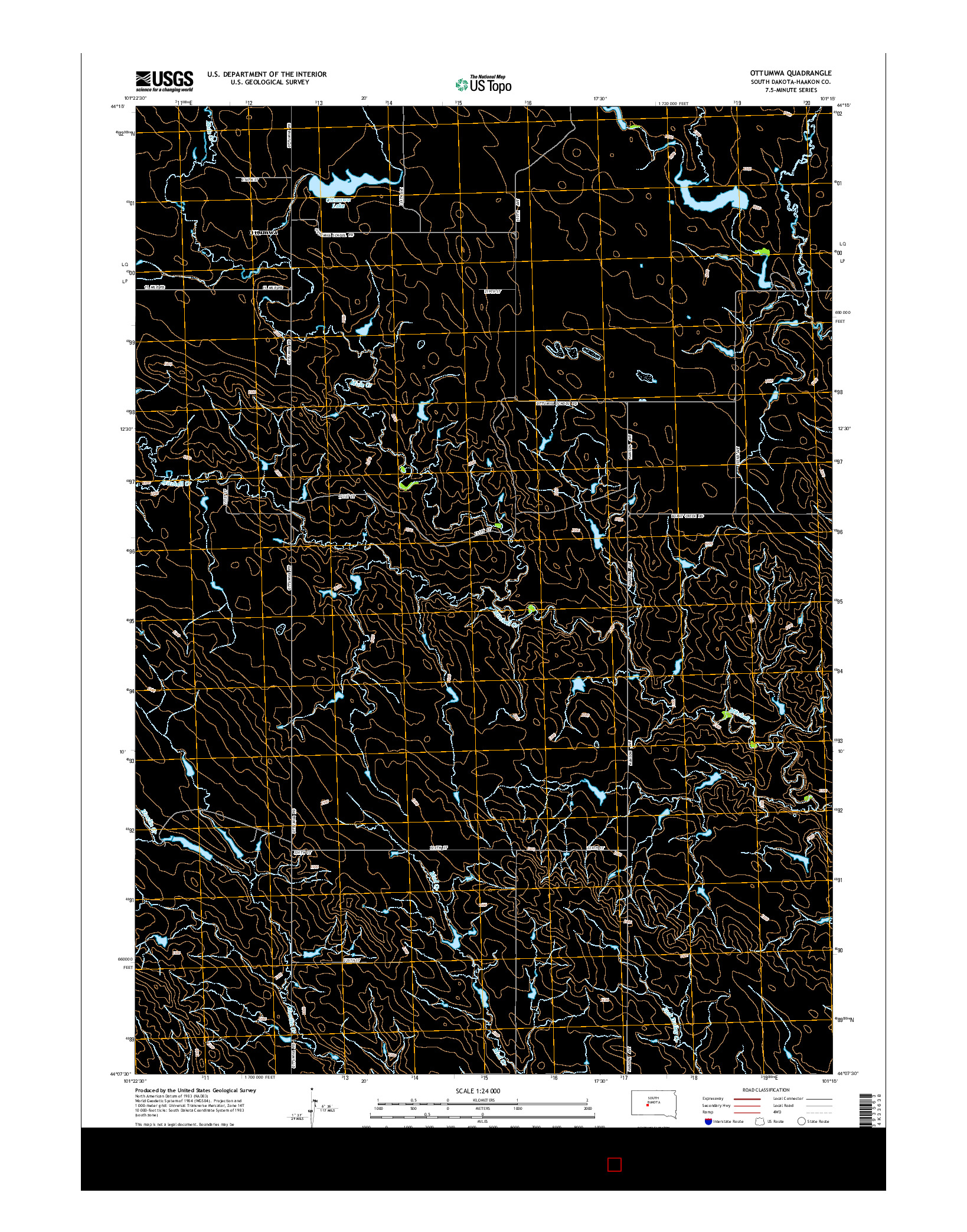 USGS US TOPO 7.5-MINUTE MAP FOR OTTUMWA, SD 2015