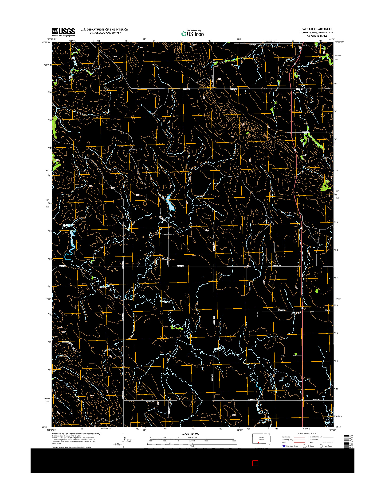 USGS US TOPO 7.5-MINUTE MAP FOR PATRICIA, SD 2015