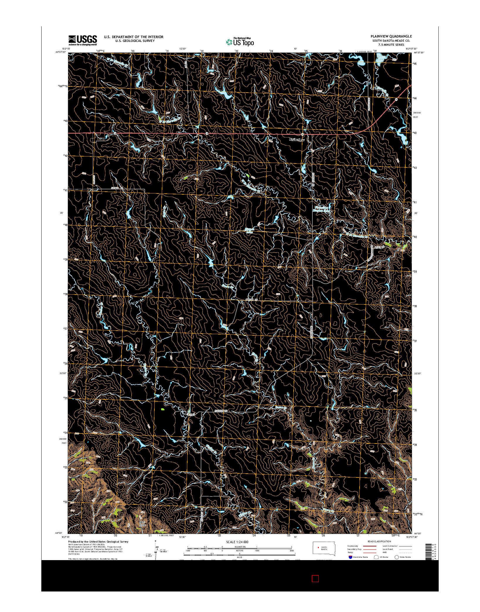 USGS US TOPO 7.5-MINUTE MAP FOR PLAINVIEW, SD 2015