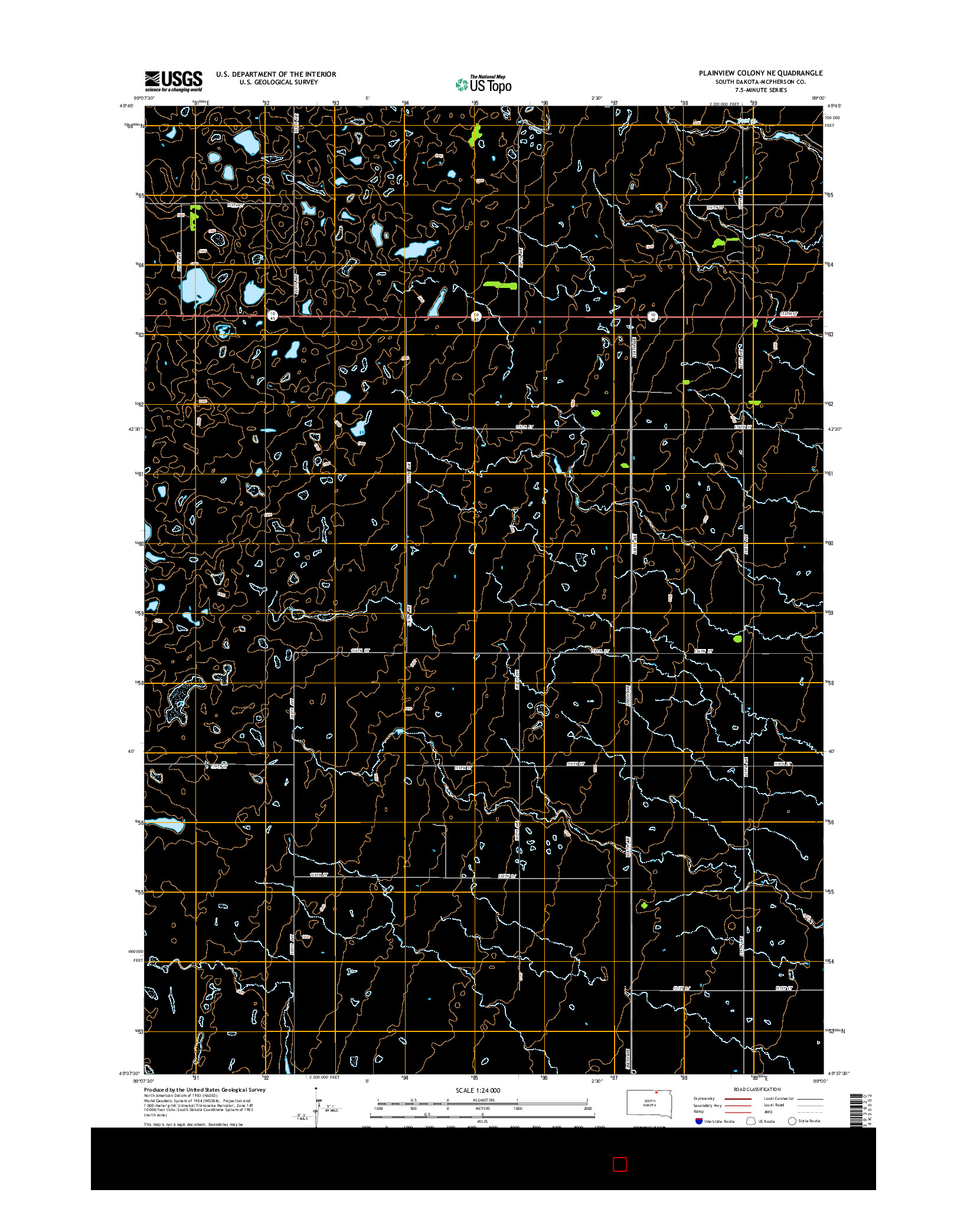 USGS US TOPO 7.5-MINUTE MAP FOR PLAINVIEW COLONY NE, SD 2015