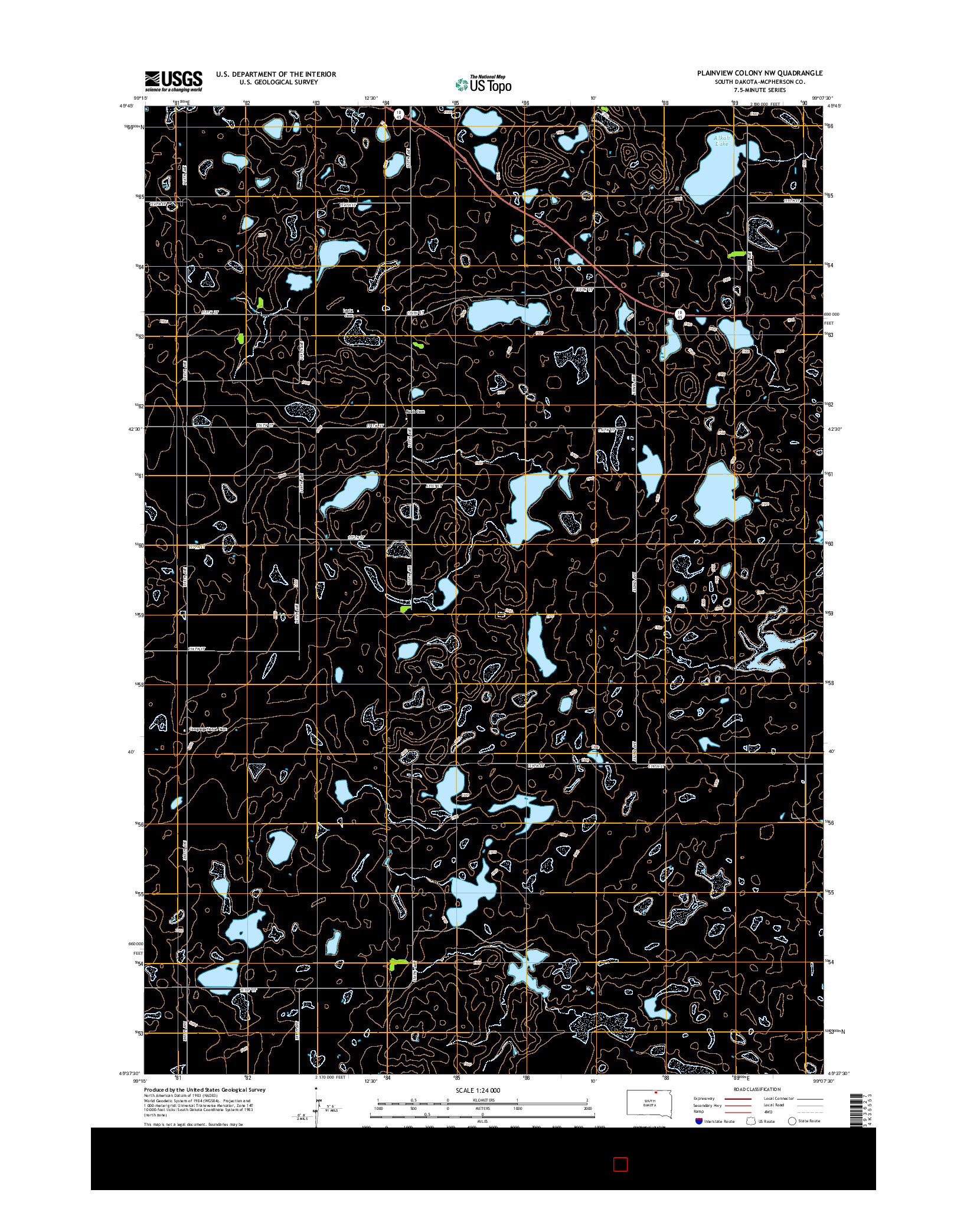 USGS US TOPO 7.5-MINUTE MAP FOR PLAINVIEW COLONY NW, SD 2015