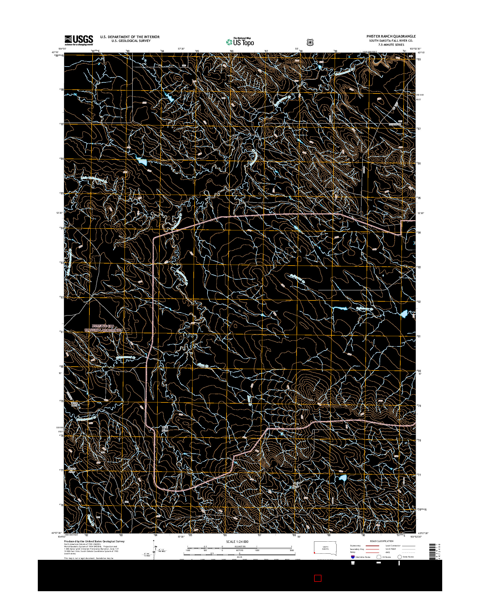 USGS US TOPO 7.5-MINUTE MAP FOR PHISTER RANCH, SD 2015
