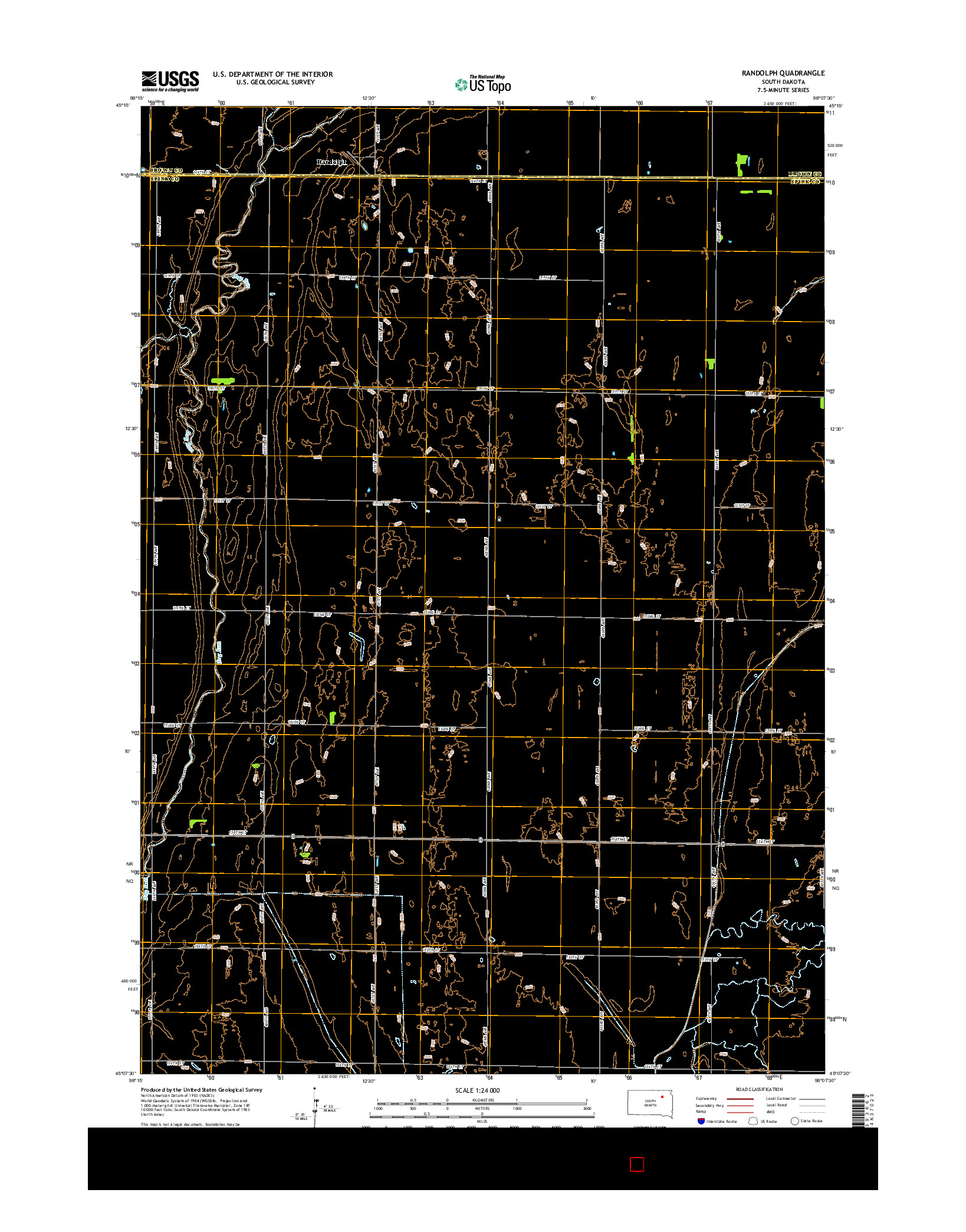 USGS US TOPO 7.5-MINUTE MAP FOR RANDOLPH, SD 2015