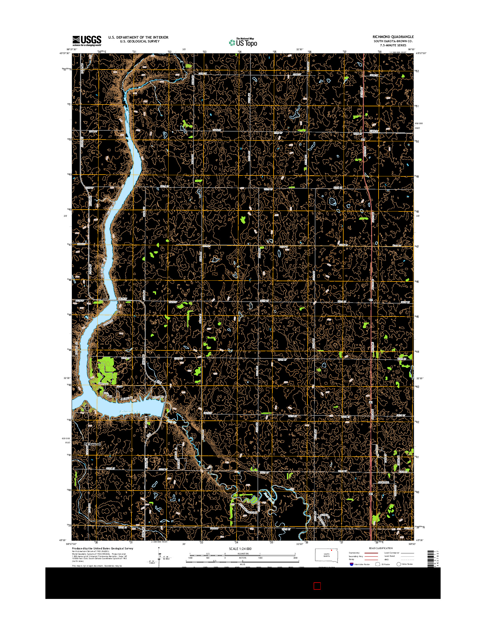USGS US TOPO 7.5-MINUTE MAP FOR RICHMOND, SD 2015