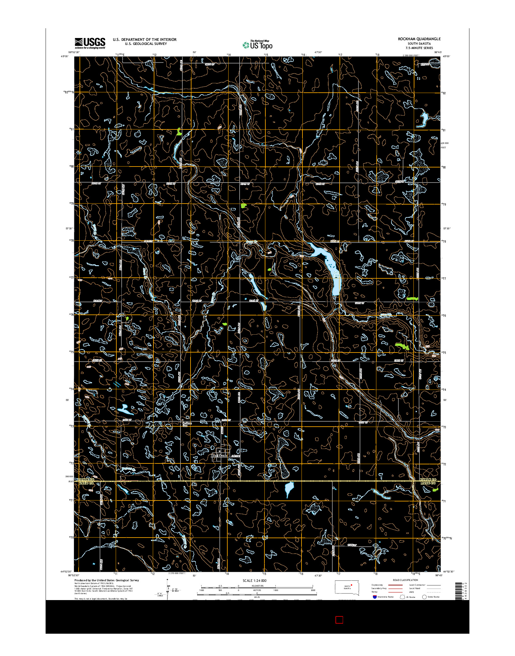 USGS US TOPO 7.5-MINUTE MAP FOR ROCKHAM, SD 2015