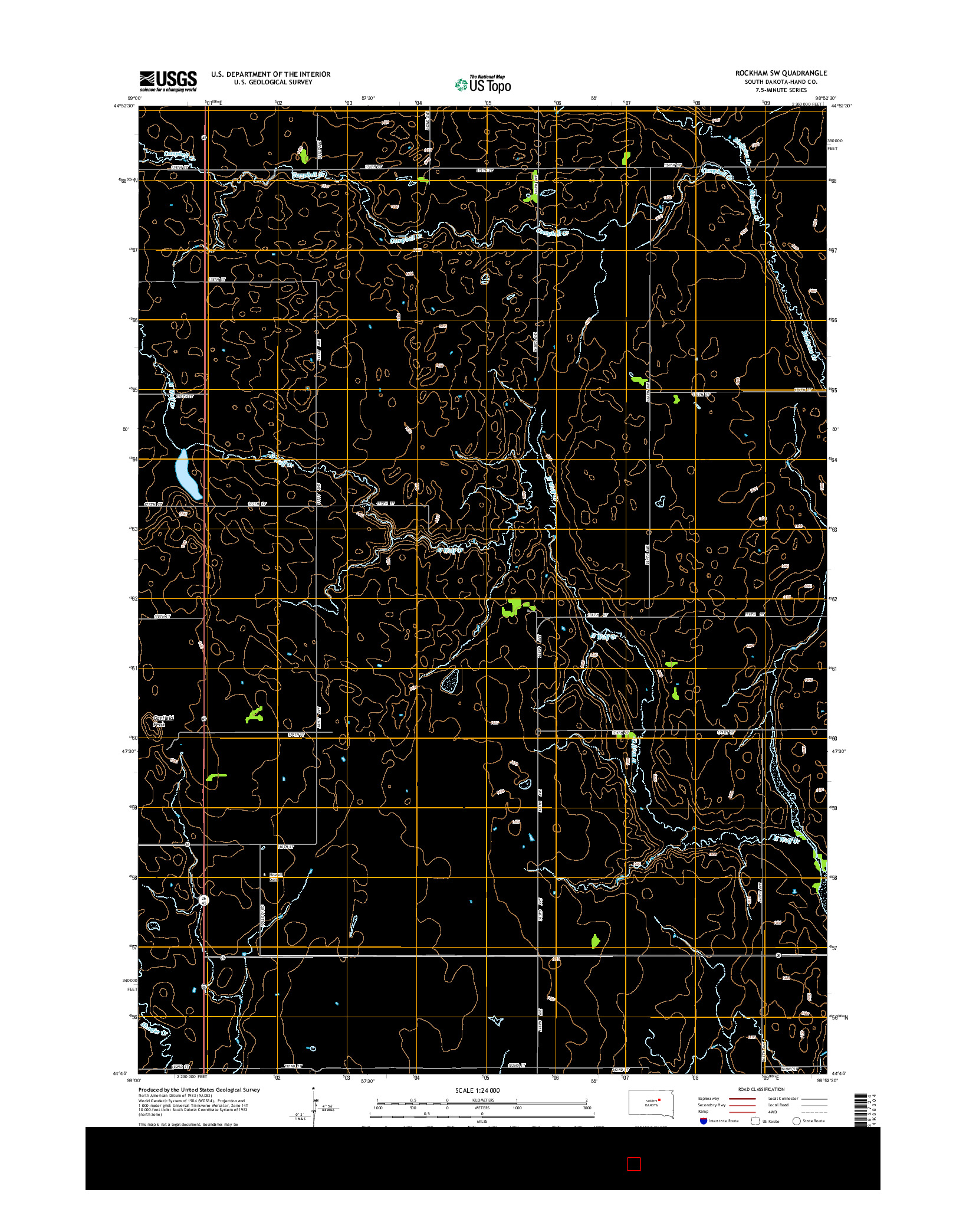 USGS US TOPO 7.5-MINUTE MAP FOR ROCKHAM SW, SD 2015