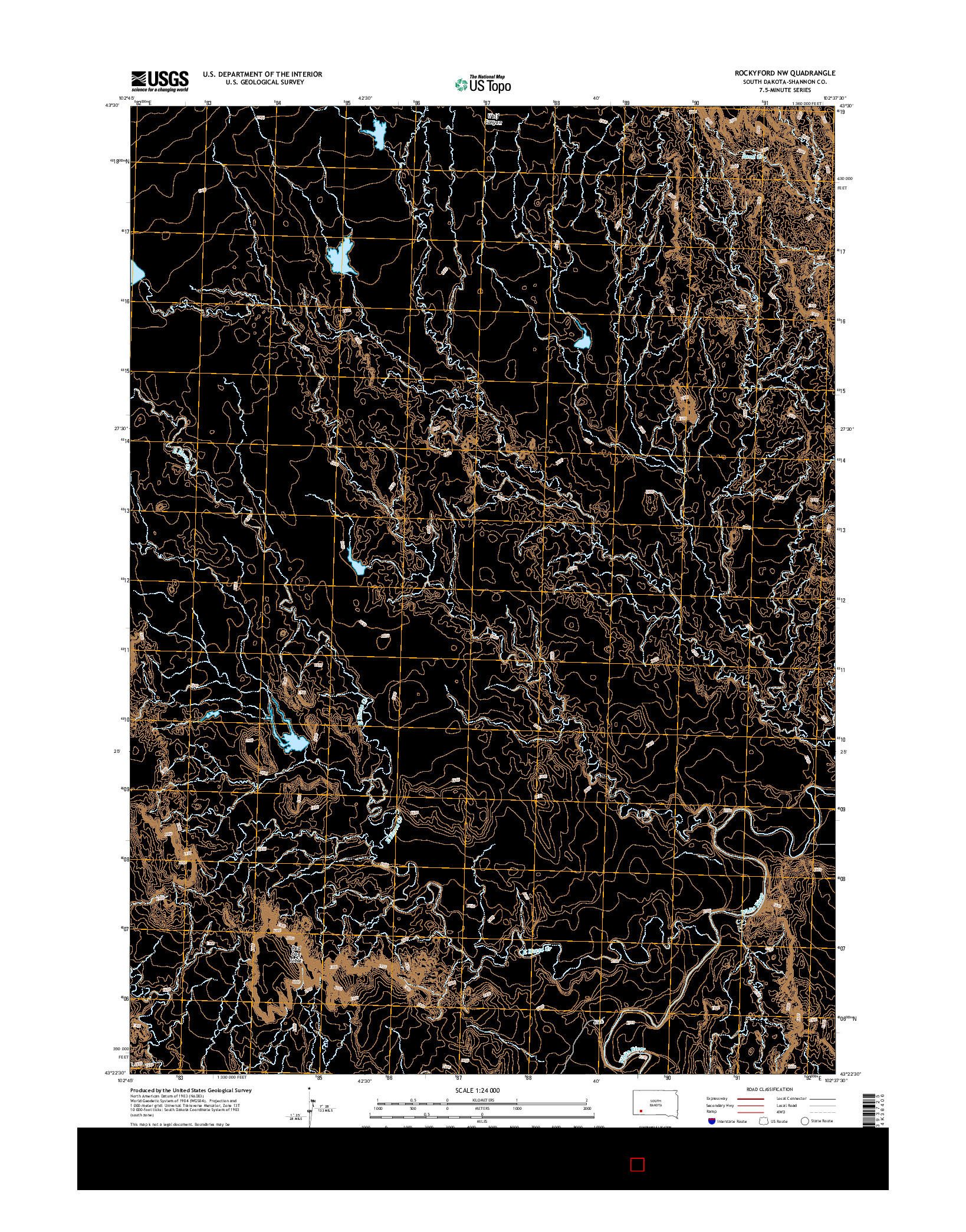 USGS US TOPO 7.5-MINUTE MAP FOR ROCKYFORD NW, SD 2015