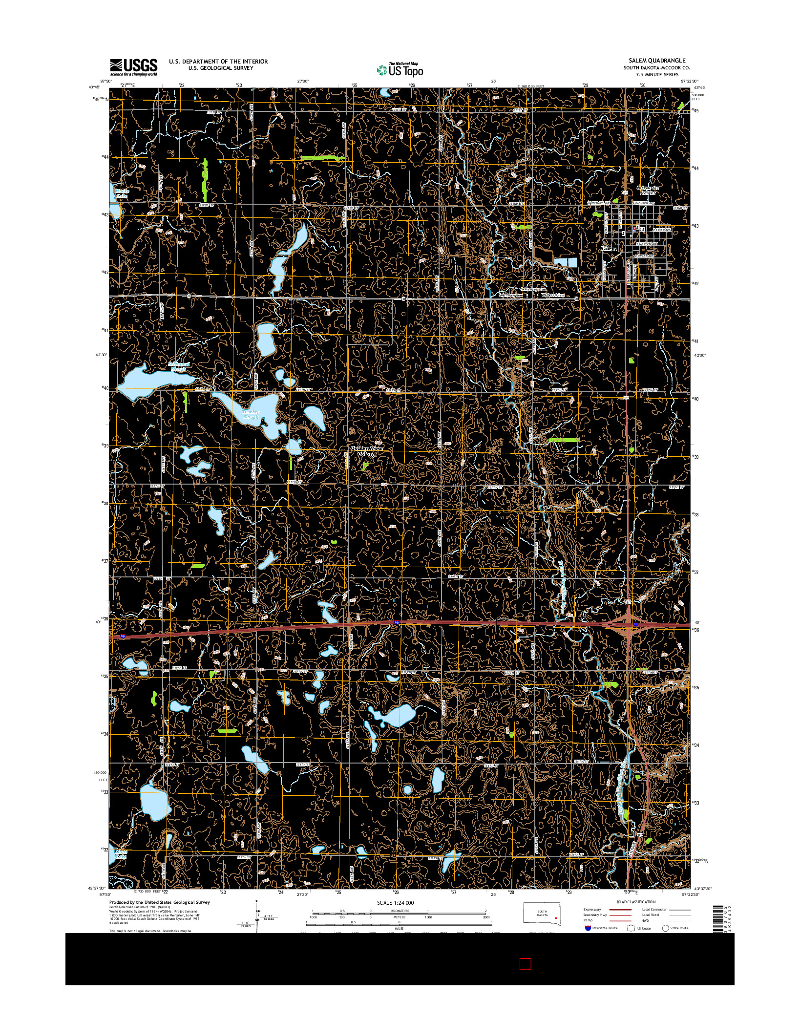 USGS US TOPO 7.5-MINUTE MAP FOR SALEM, SD 2015