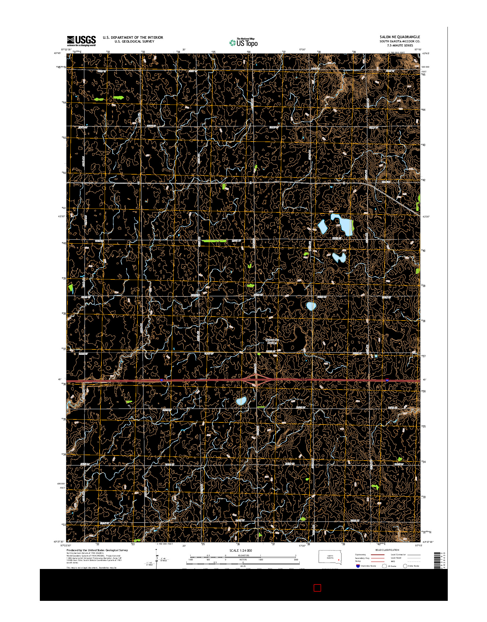 USGS US TOPO 7.5-MINUTE MAP FOR SALEM NE, SD 2015