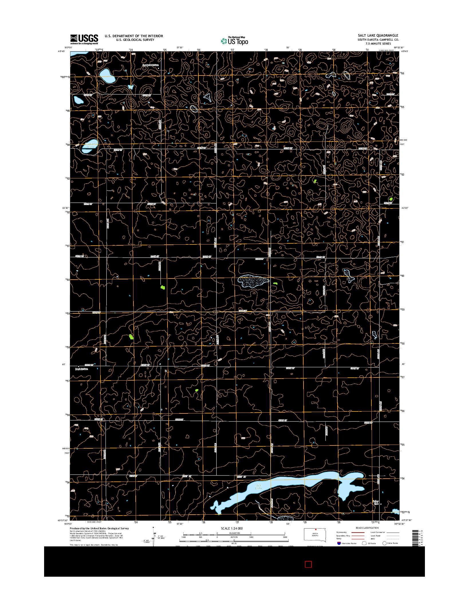 USGS US TOPO 7.5-MINUTE MAP FOR SALT LAKE, SD 2015