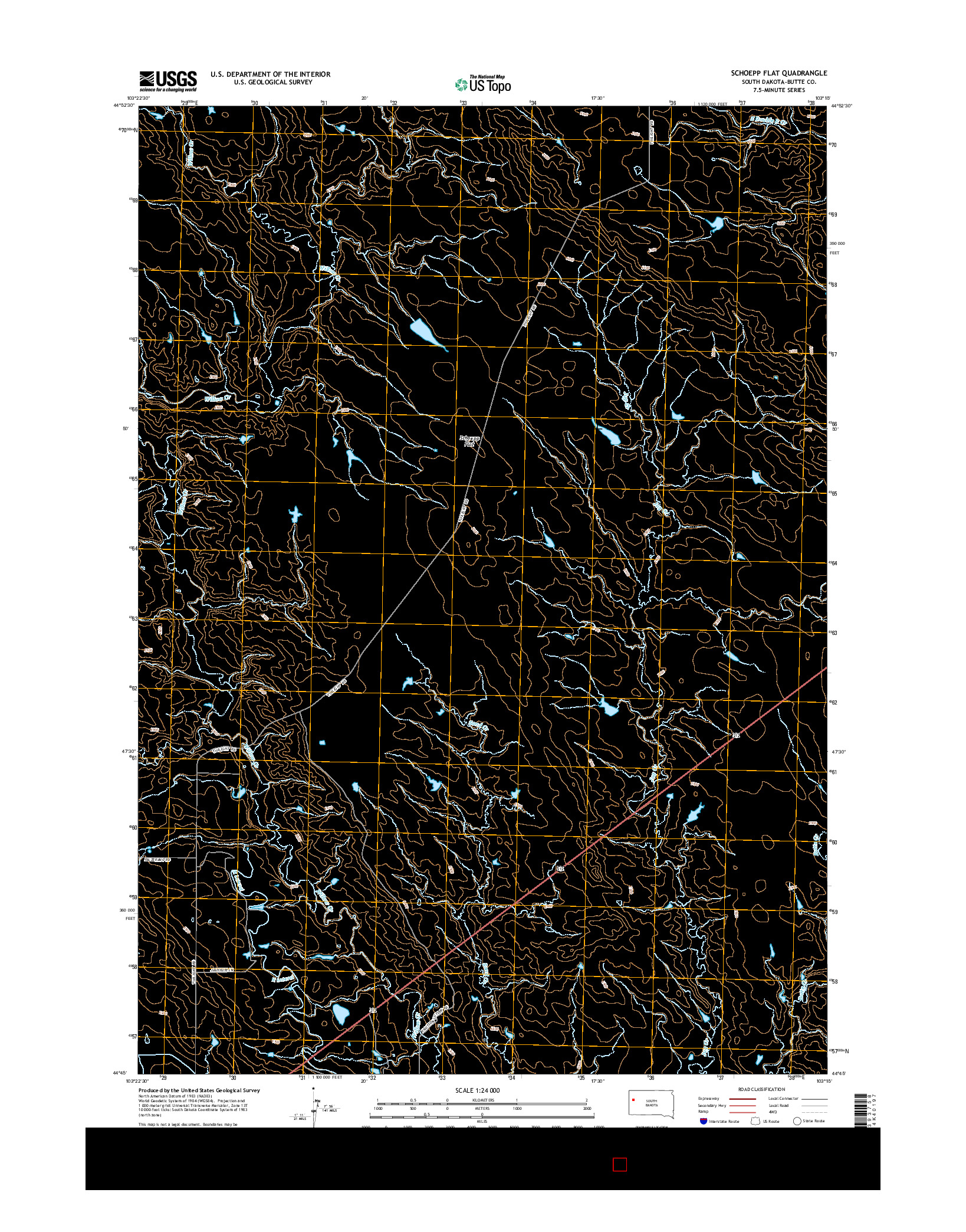 USGS US TOPO 7.5-MINUTE MAP FOR SCHOEPP FLAT, SD 2015