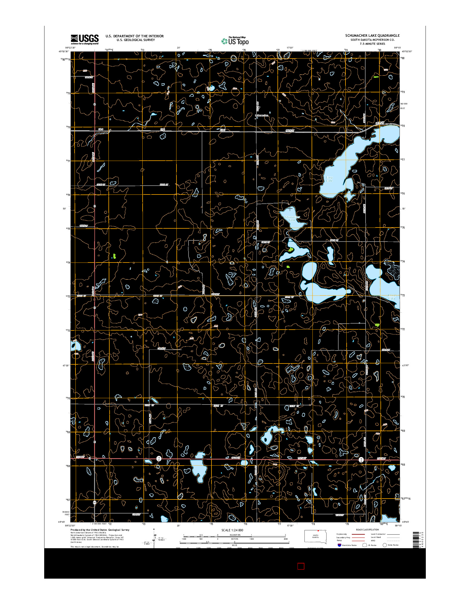 USGS US TOPO 7.5-MINUTE MAP FOR SCHUMACHER LAKE, SD 2015