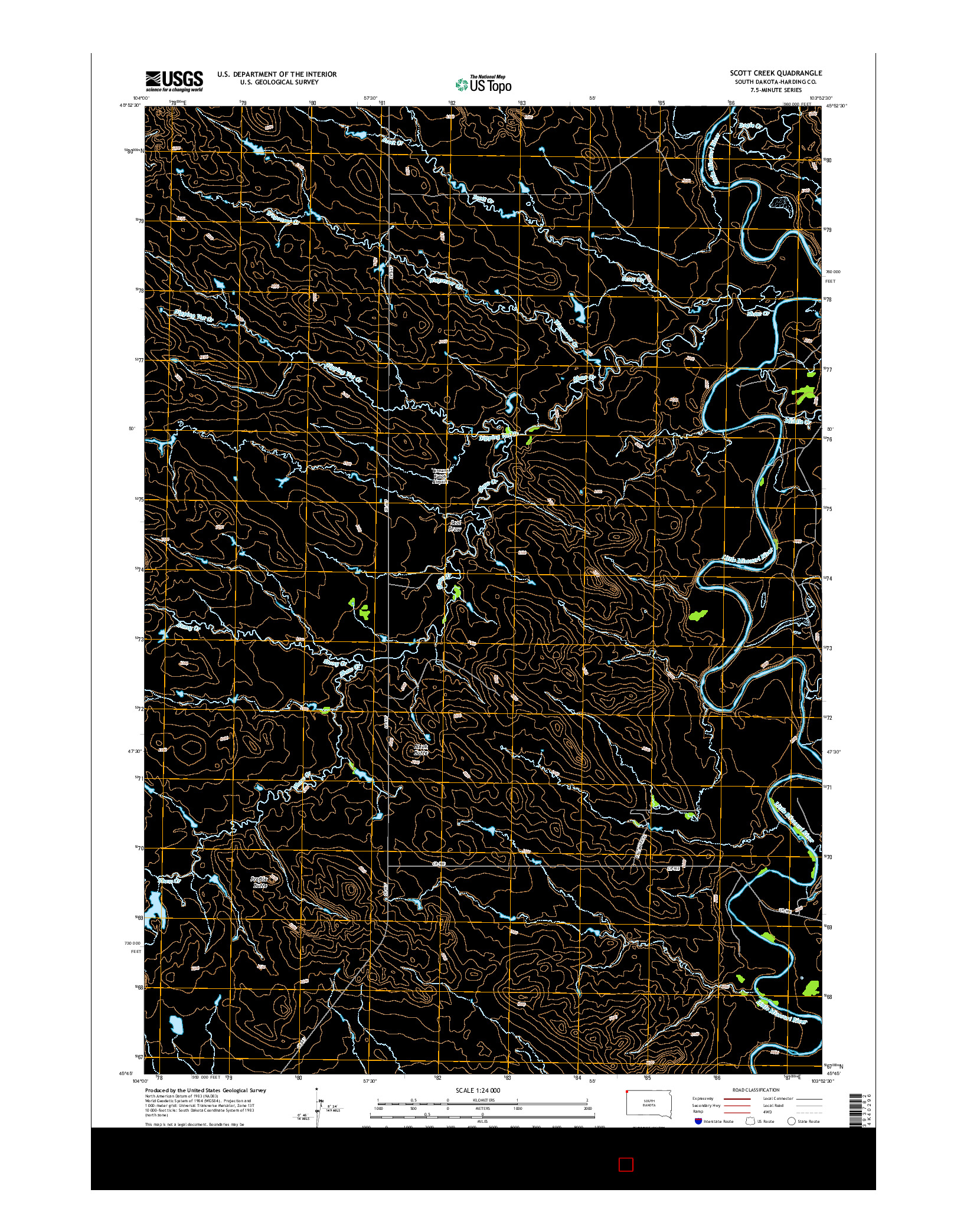 USGS US TOPO 7.5-MINUTE MAP FOR SCOTT CREEK, SD 2015
