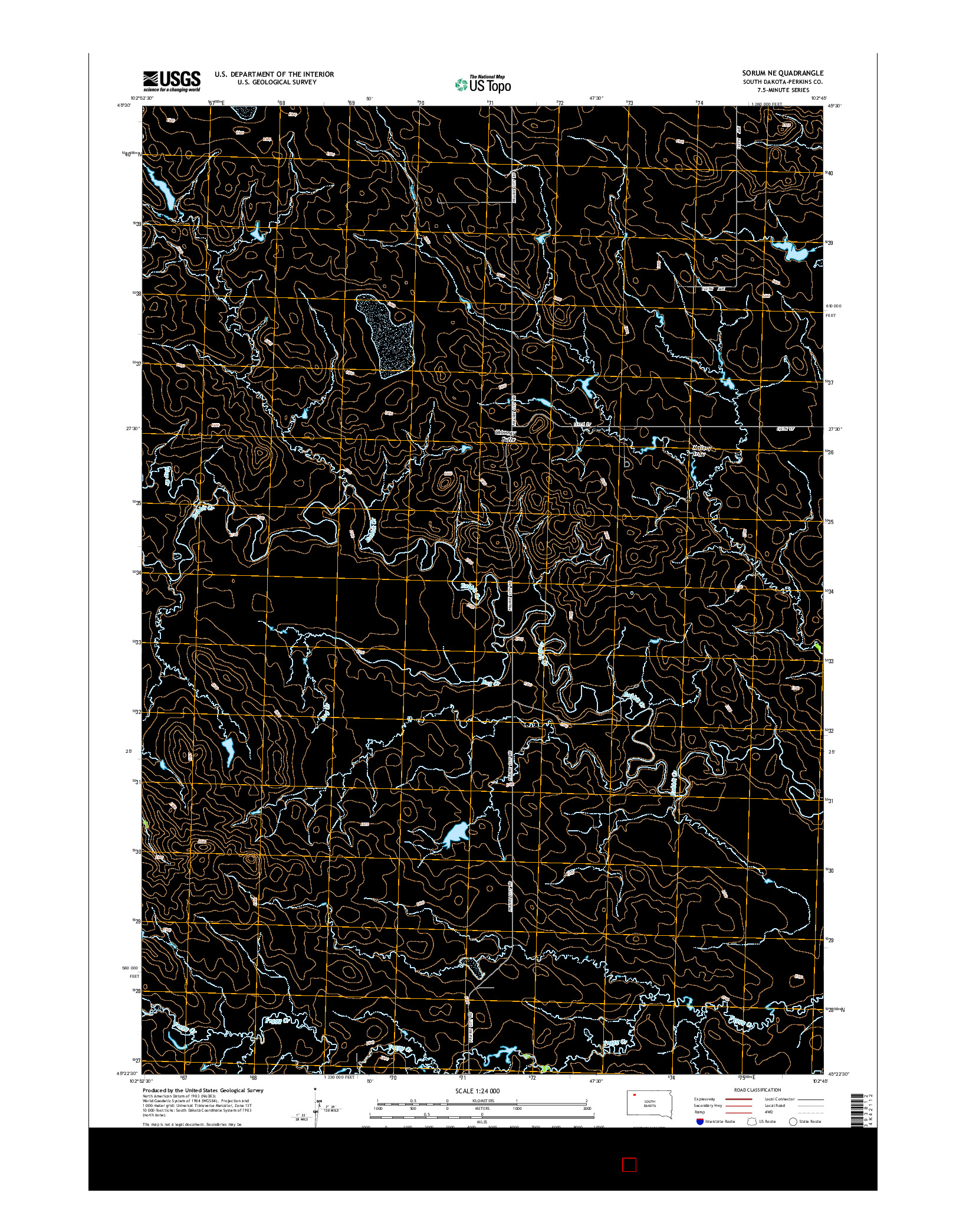 USGS US TOPO 7.5-MINUTE MAP FOR SORUM NE, SD 2015