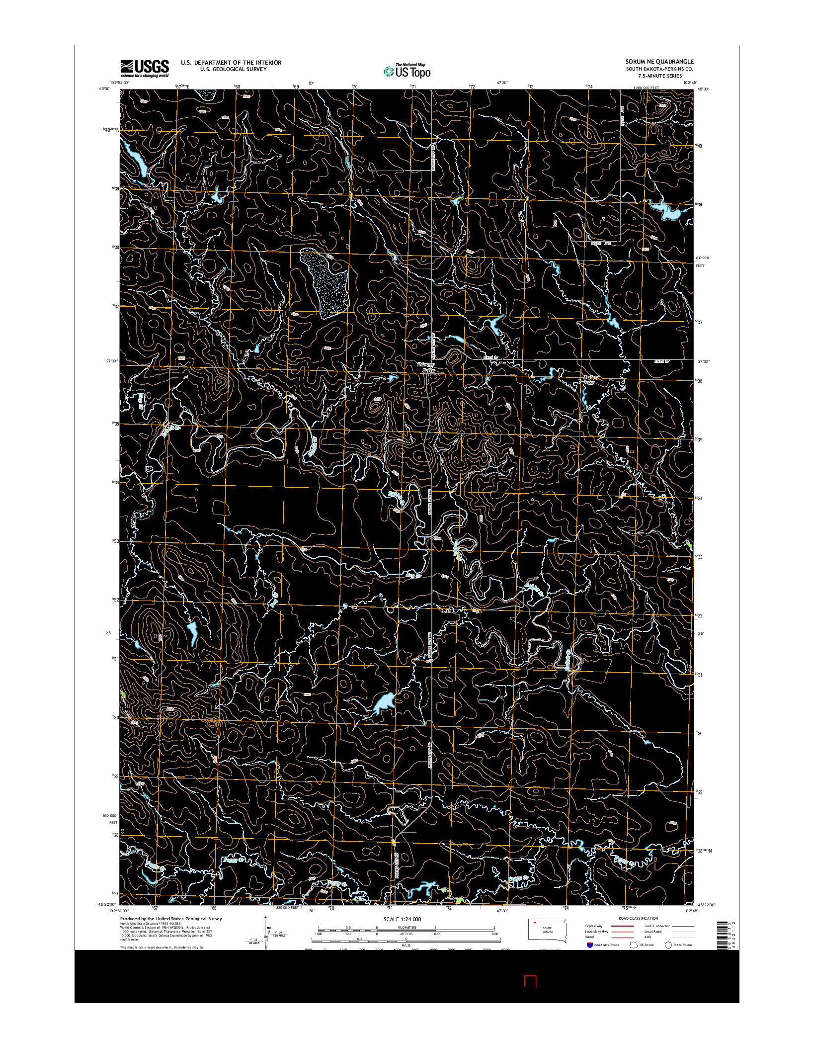 USGS US TOPO 7.5-MINUTE MAP FOR SORUM NE, SD 2015