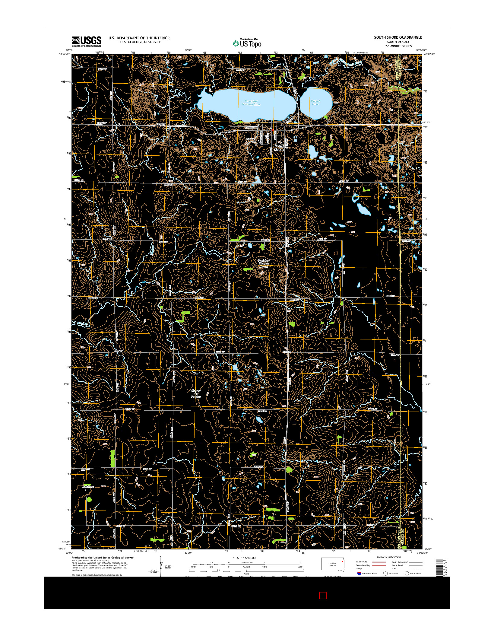 USGS US TOPO 7.5-MINUTE MAP FOR SOUTH SHORE, SD 2015