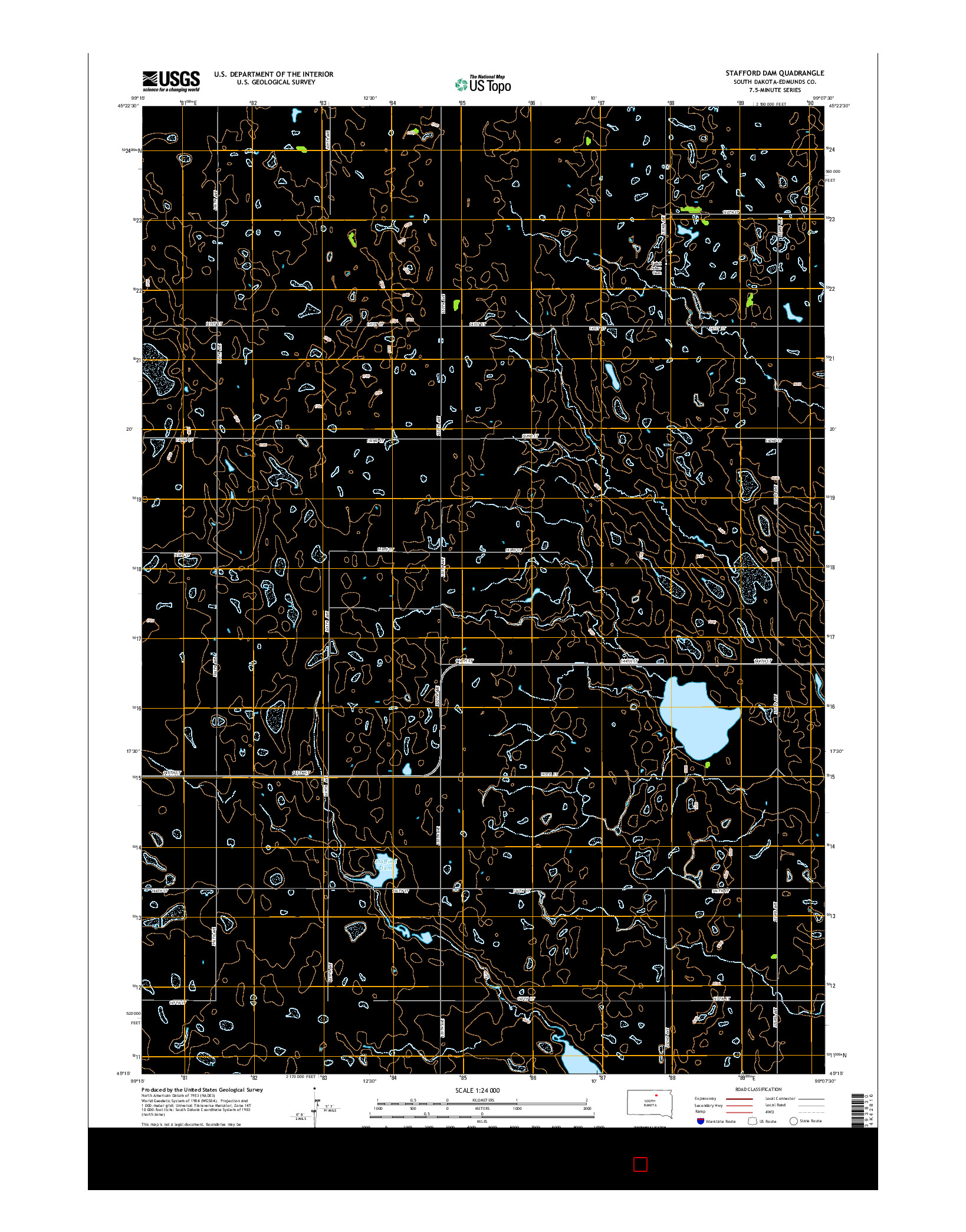 USGS US TOPO 7.5-MINUTE MAP FOR STAFFORD DAM, SD 2015
