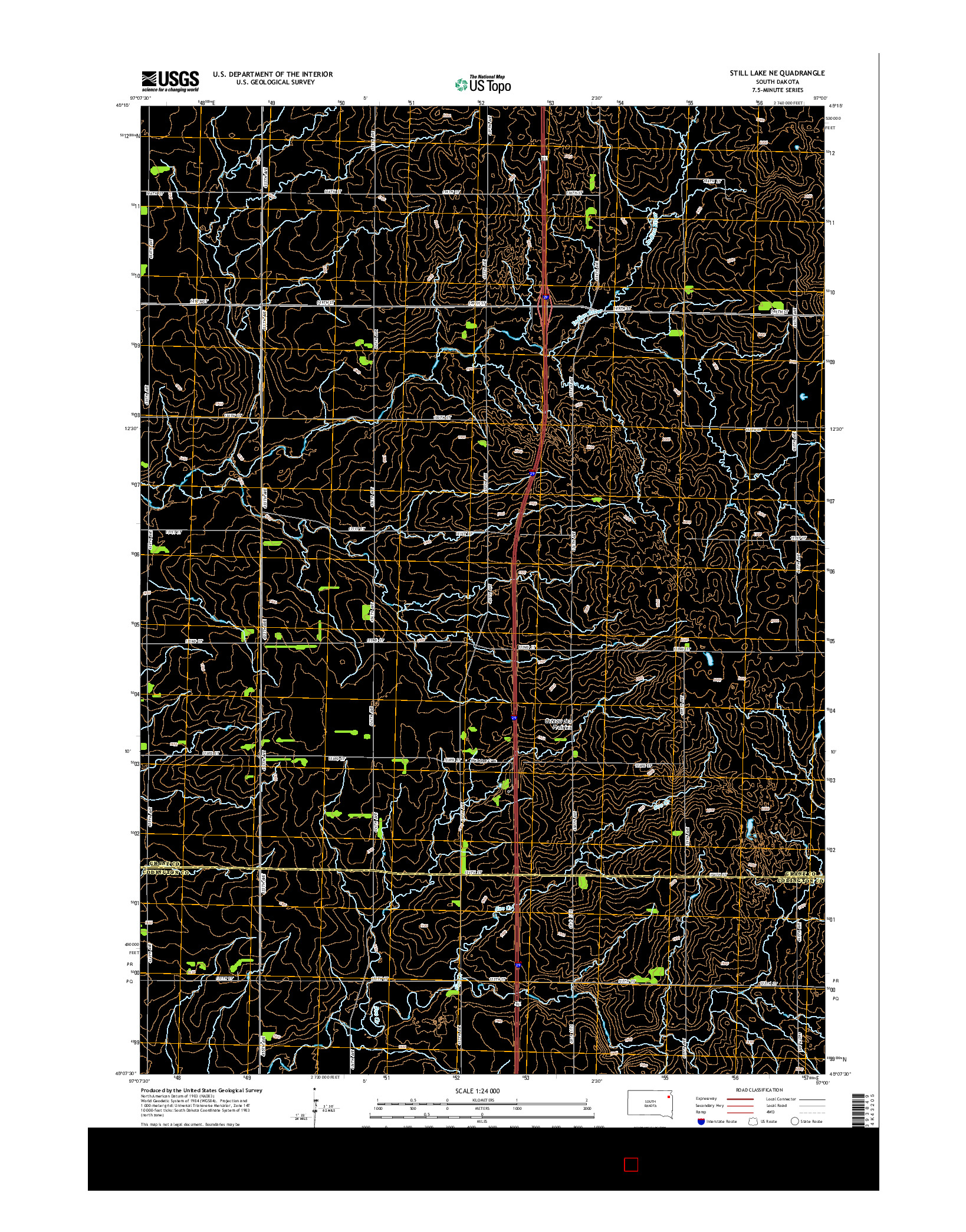 USGS US TOPO 7.5-MINUTE MAP FOR STILL LAKE NE, SD 2015
