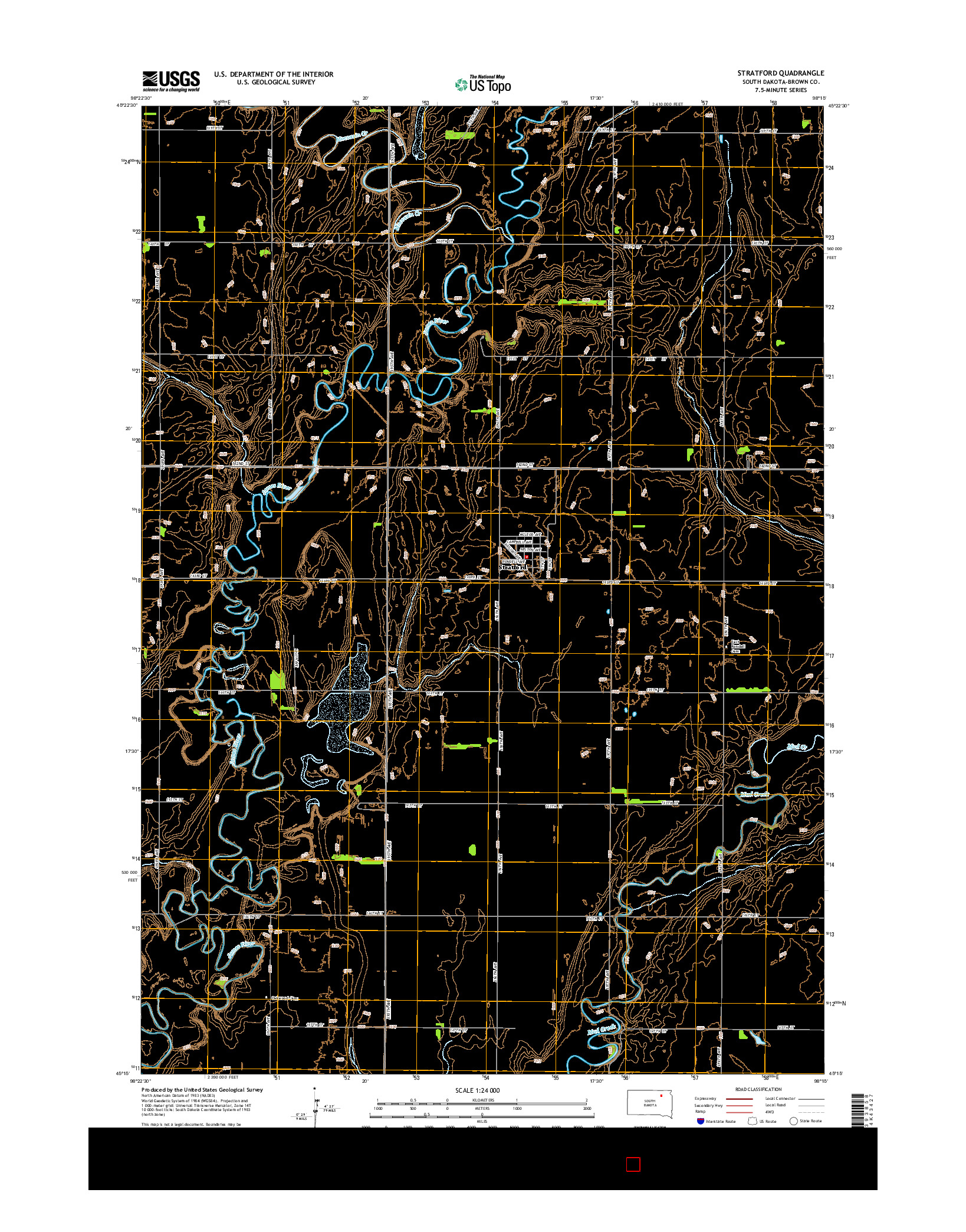 USGS US TOPO 7.5-MINUTE MAP FOR STRATFORD, SD 2015
