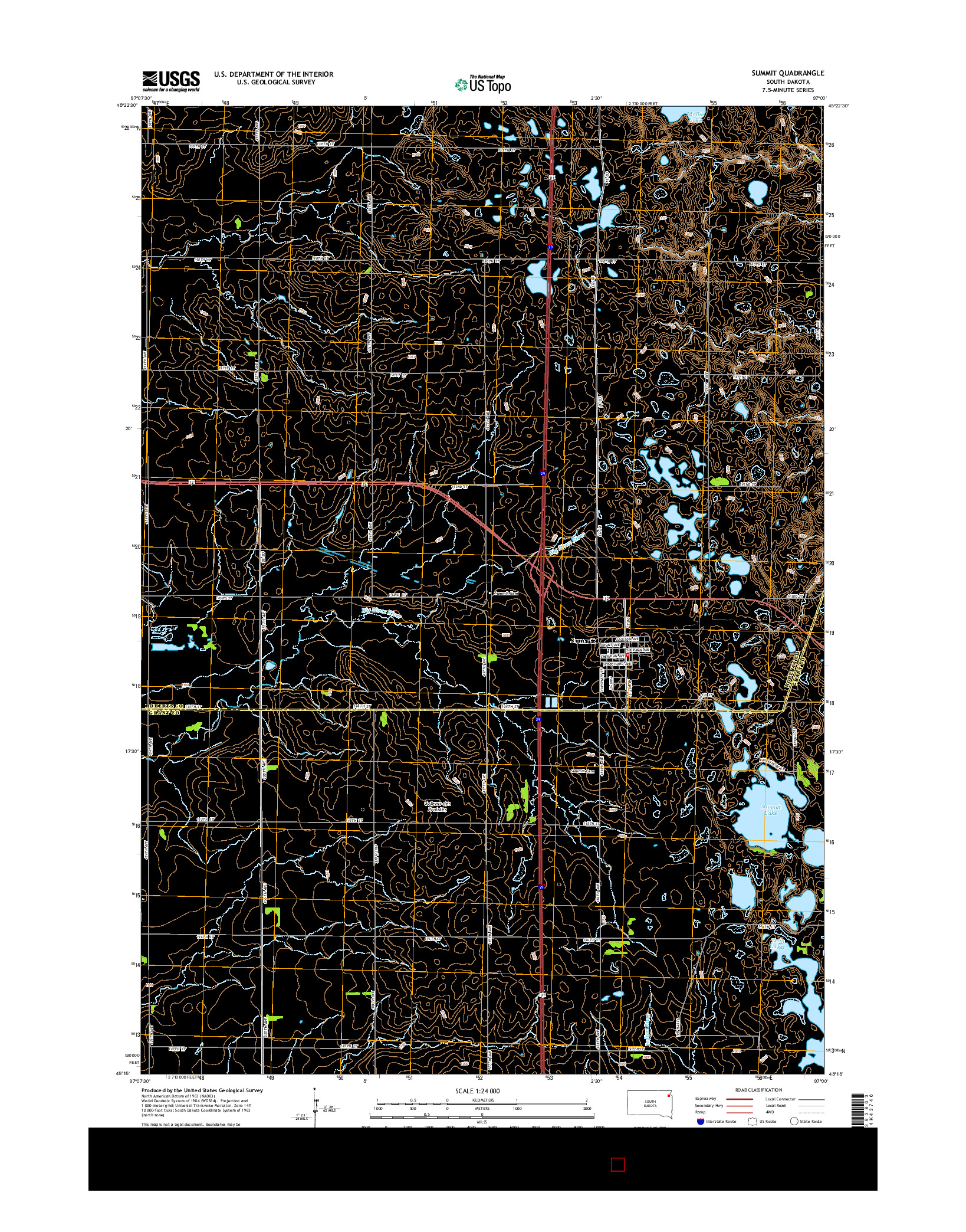 USGS US TOPO 7.5-MINUTE MAP FOR SUMMIT, SD 2015