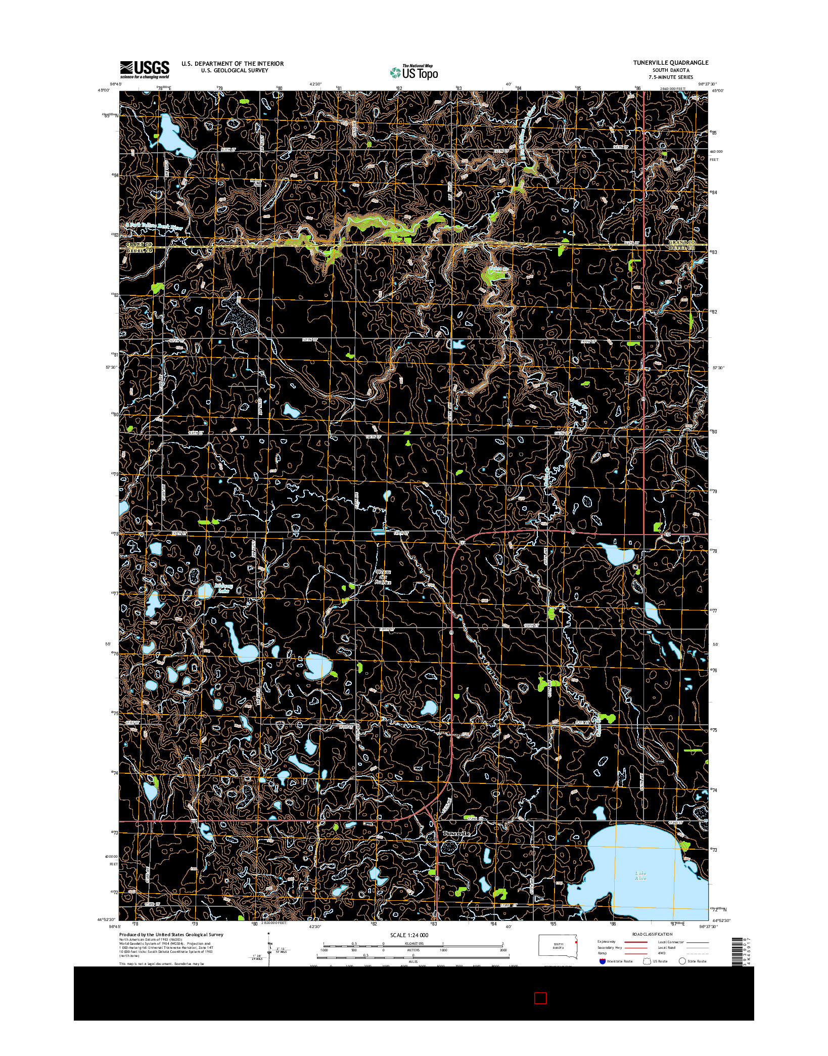 USGS US TOPO 7.5-MINUTE MAP FOR TUNERVILLE, SD 2015