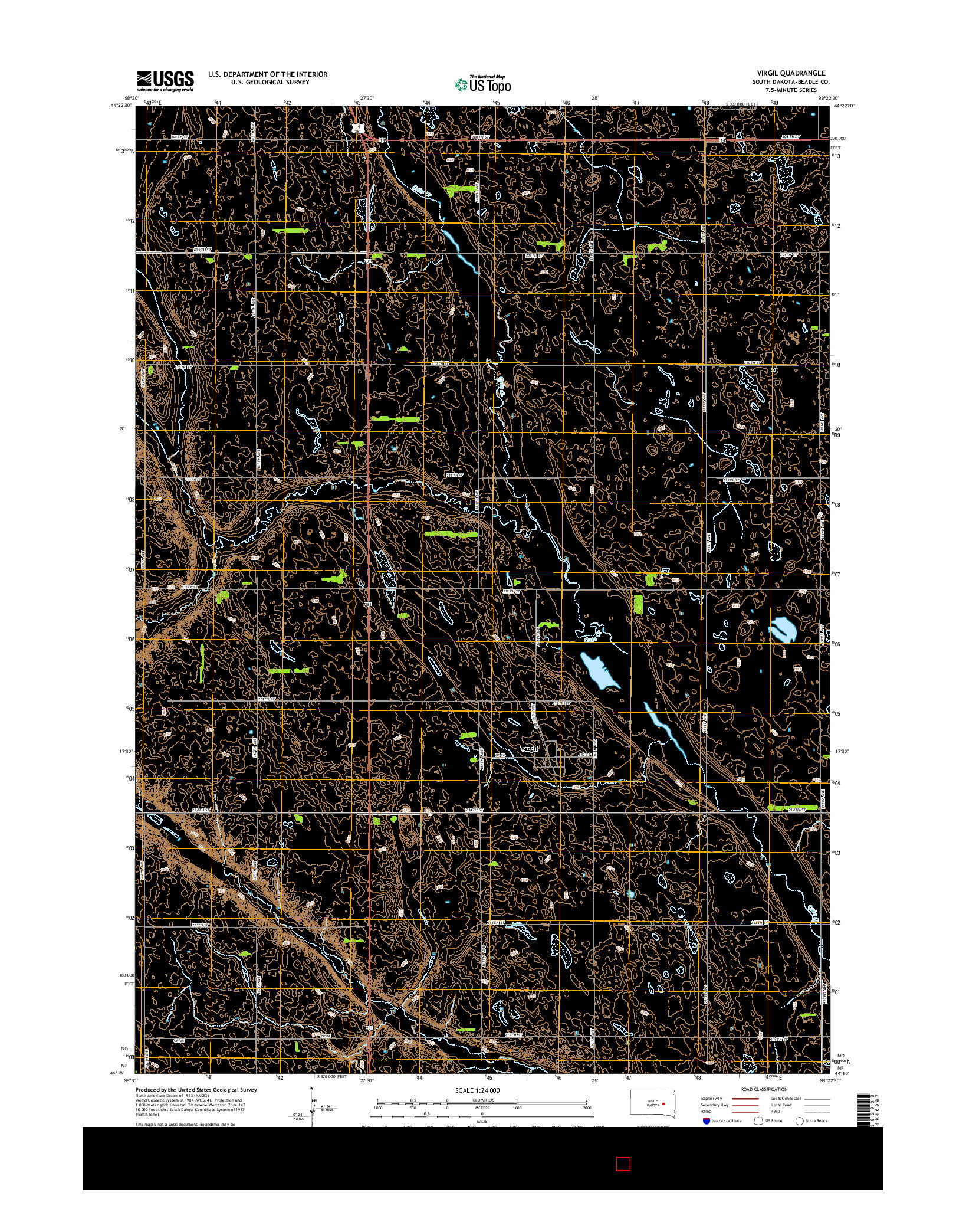 USGS US TOPO 7.5-MINUTE MAP FOR VIRGIL, SD 2015