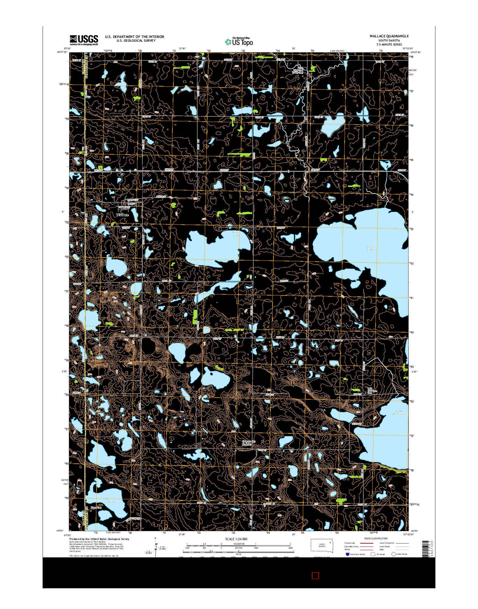 USGS US TOPO 7.5-MINUTE MAP FOR WALLACE, SD 2015